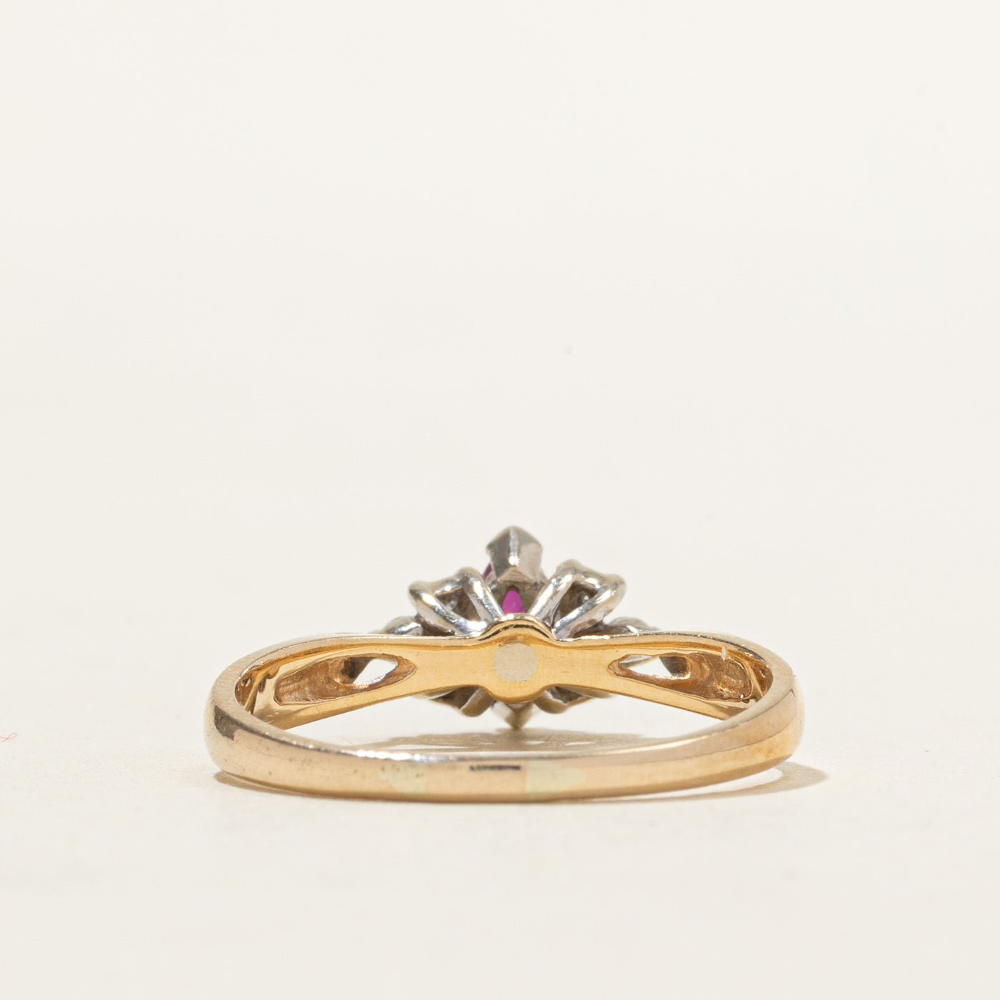 14k Ruby & Diamond Accented Ring | 0.30ct, 0.10ctw | SZ 7.25