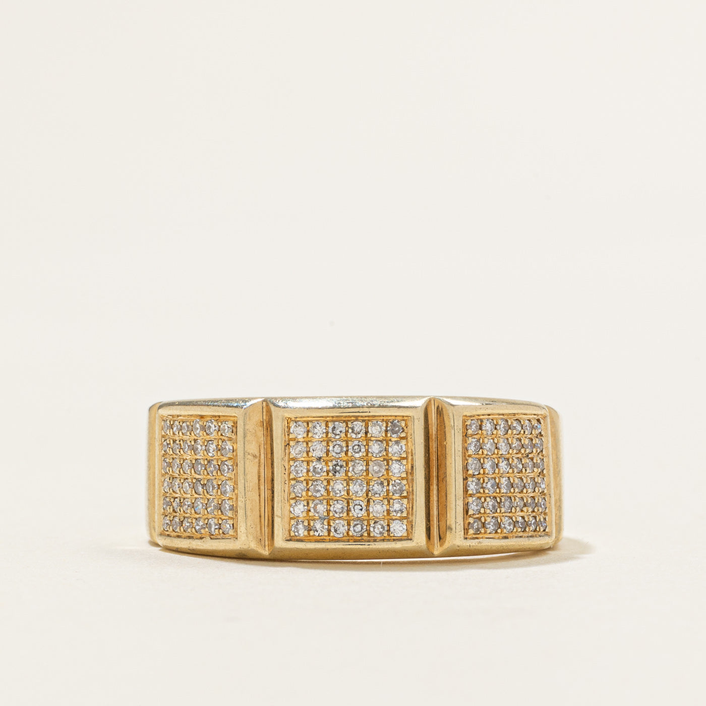10K Diamond Triple Grid Band | 6.80ctw | SZ 9.0