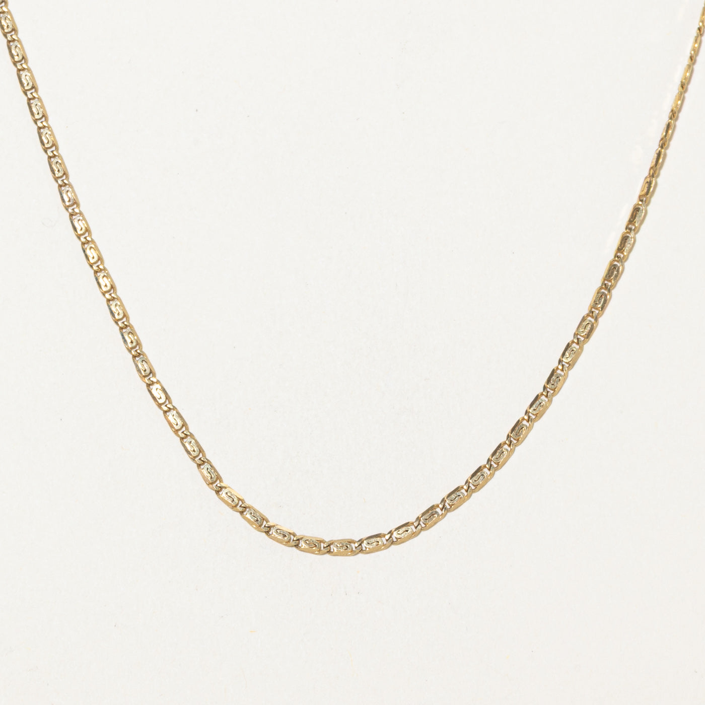 14k Yellow Gold Scroll Chain | 18"