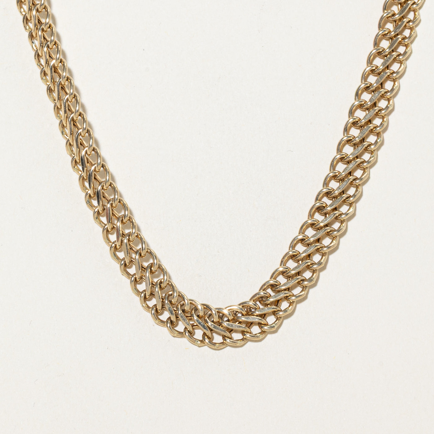 14k Yellow Gold Double Link Chain | 18"