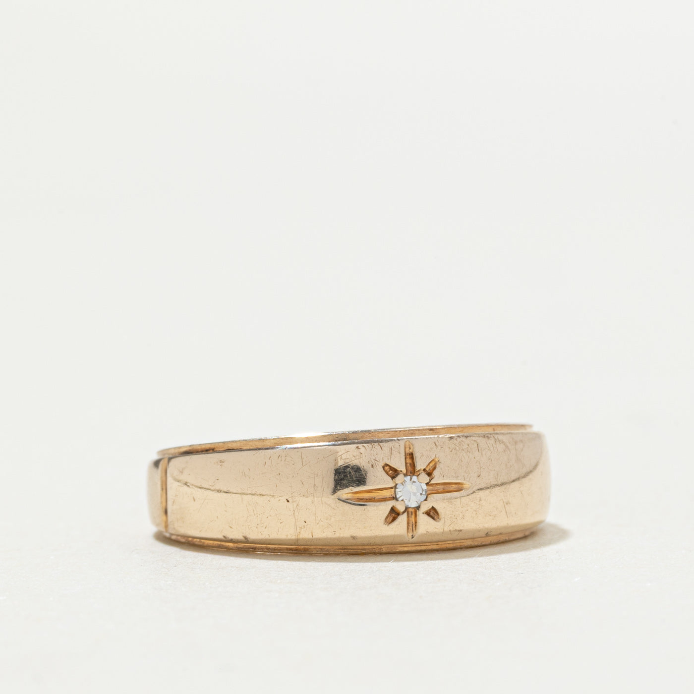 10k Star Set Diamond Band | SZ 6