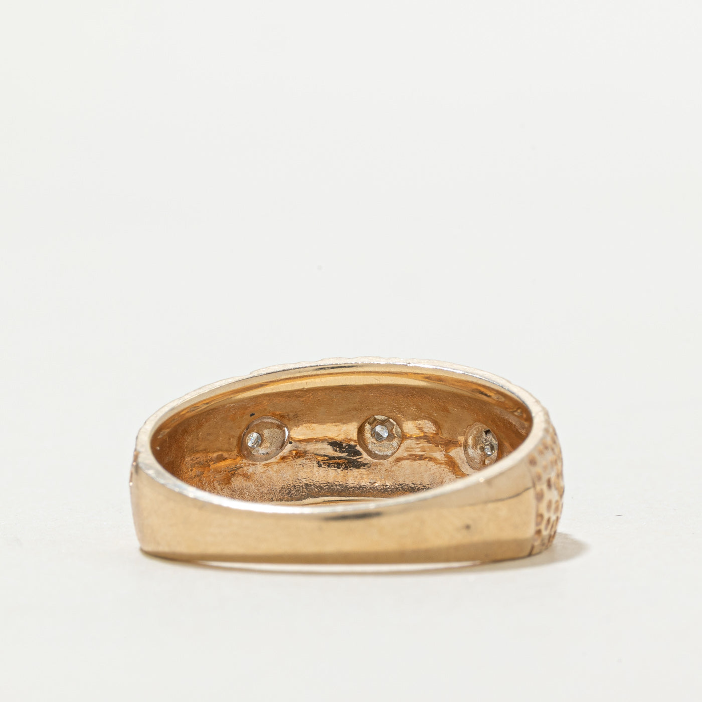 10k Illusion Set Diamond Textured Ring | SZ 9.75