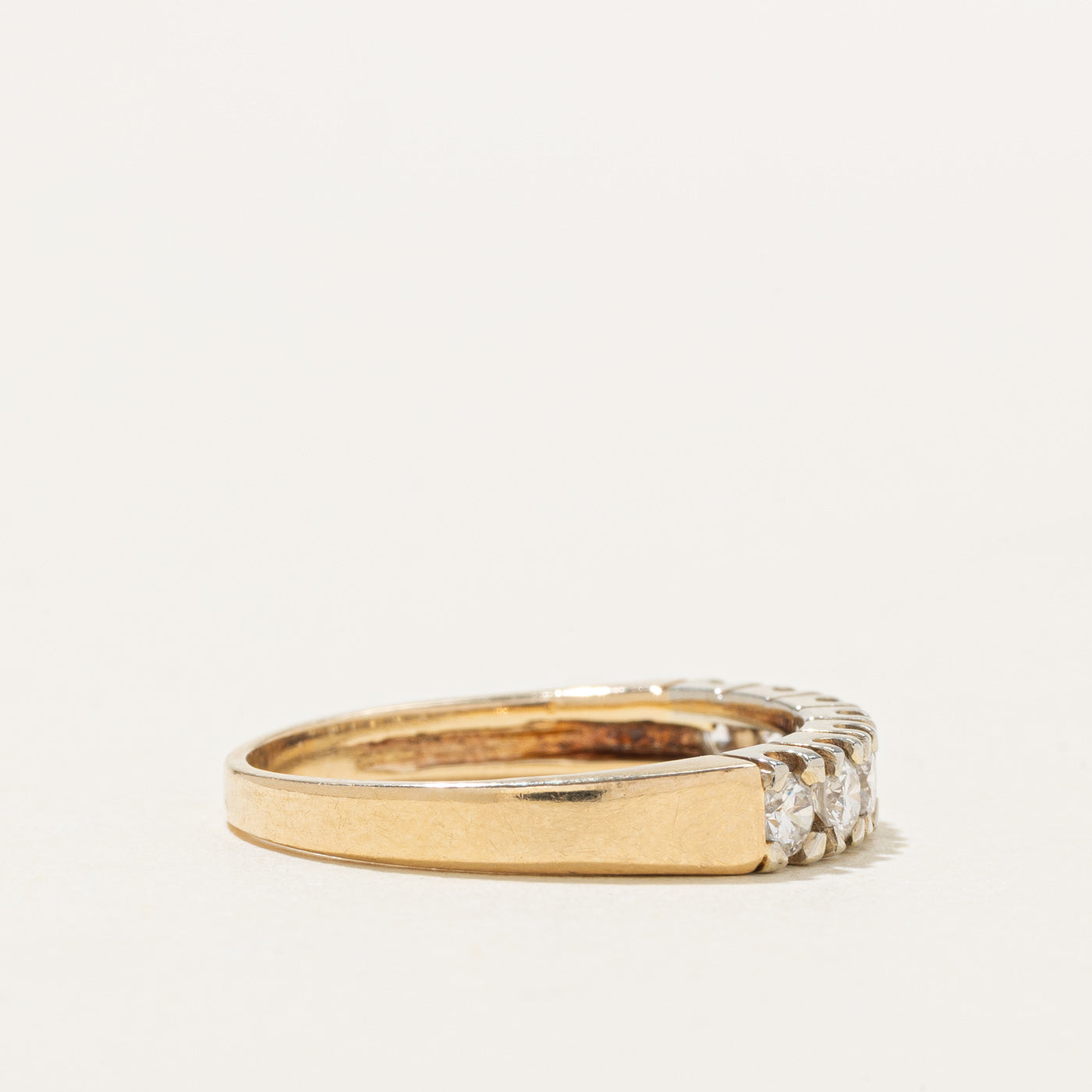 Alliance semi-éternité en or 14 carats « Birks » sertie de diamants | 0,50 ct au total | Taille 6,25