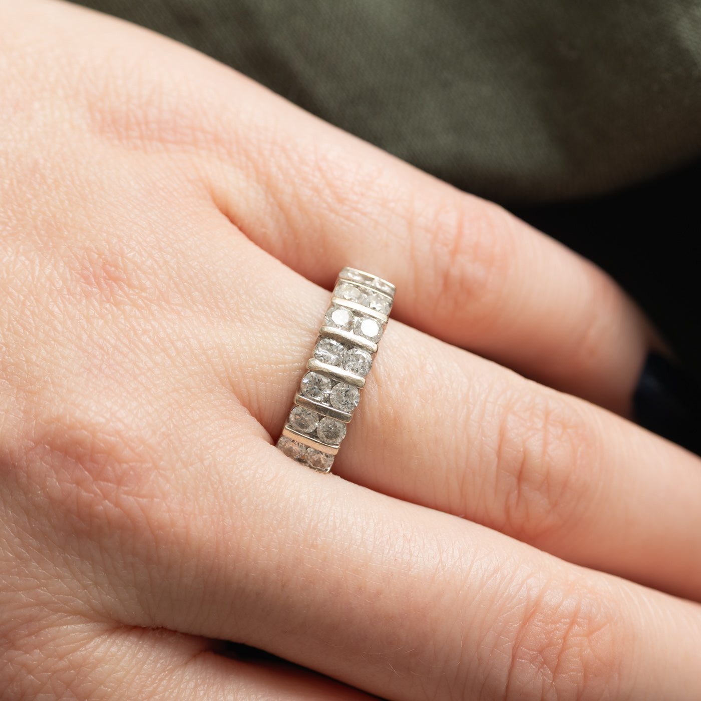 9K Multi Column Diamond Band | 1.05ctw | SZ 7.0