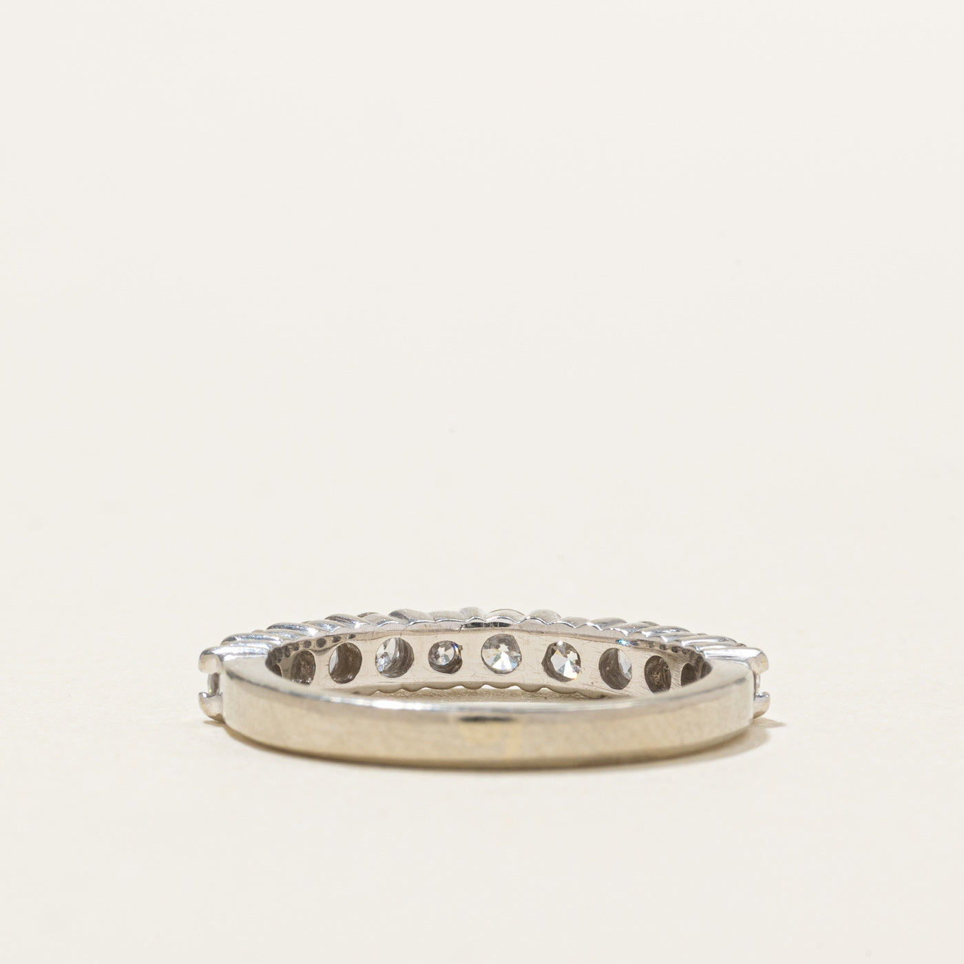 14K White Gold Semi Eternity Diamond Band | 0.55ctw | SZ 4.5