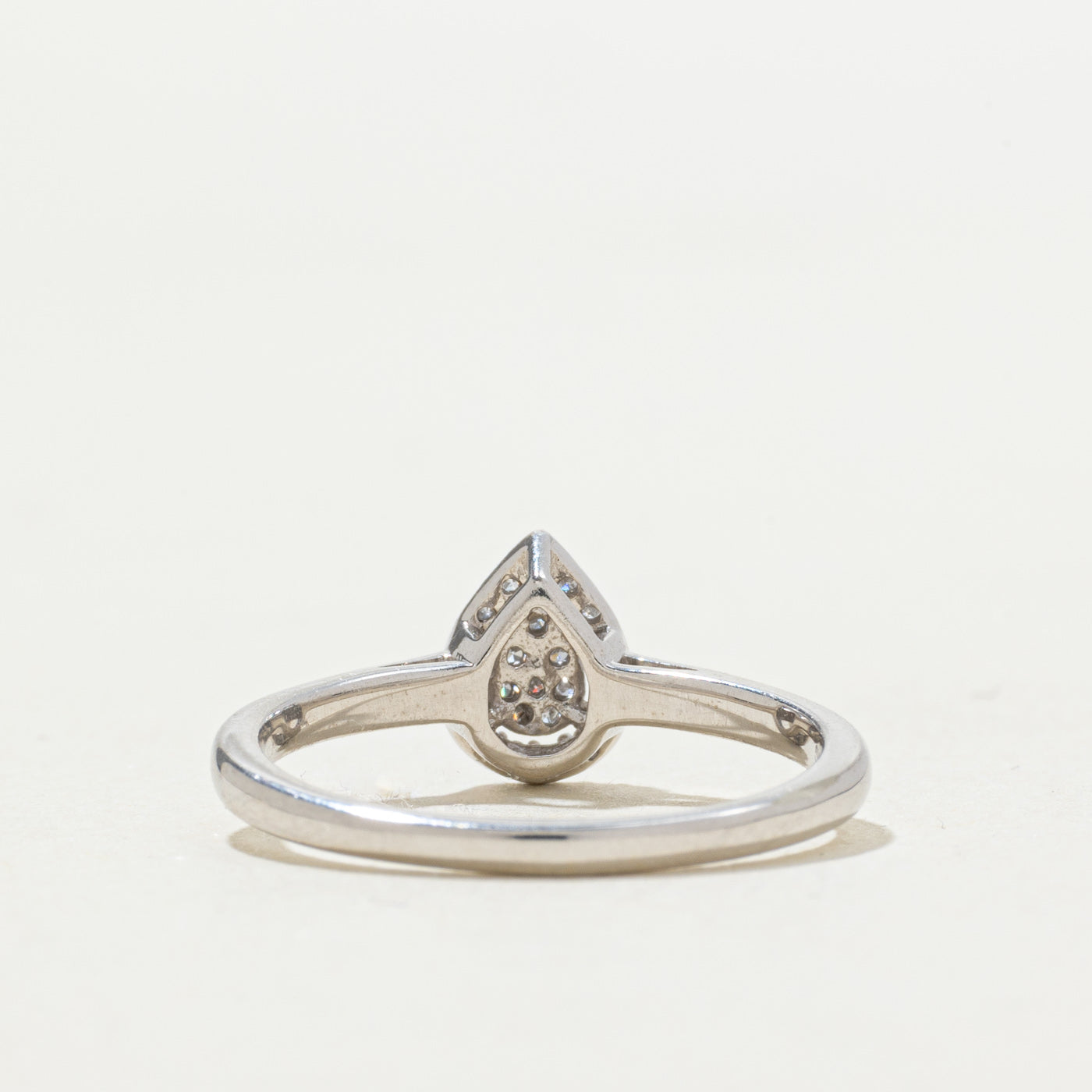 10k Diamond Pear Cluster Halo Ring | SZ 6