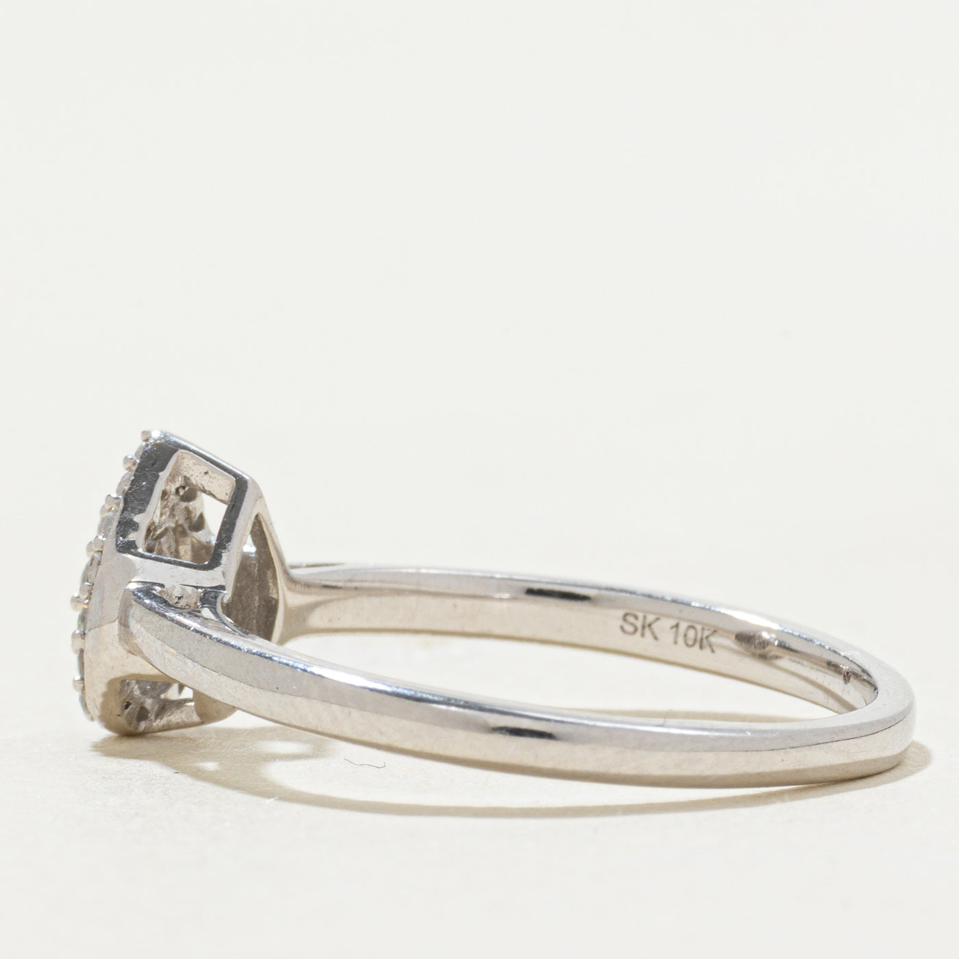 10k Diamond Pear Cluster Halo Ring | SZ 6