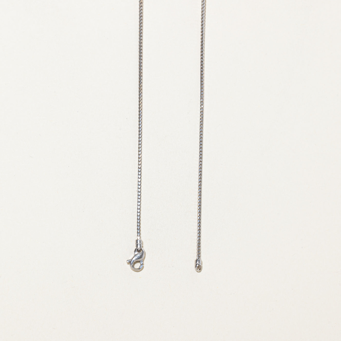 Chaîne queue de renard en or blanc 18 carats | 40,6 cm