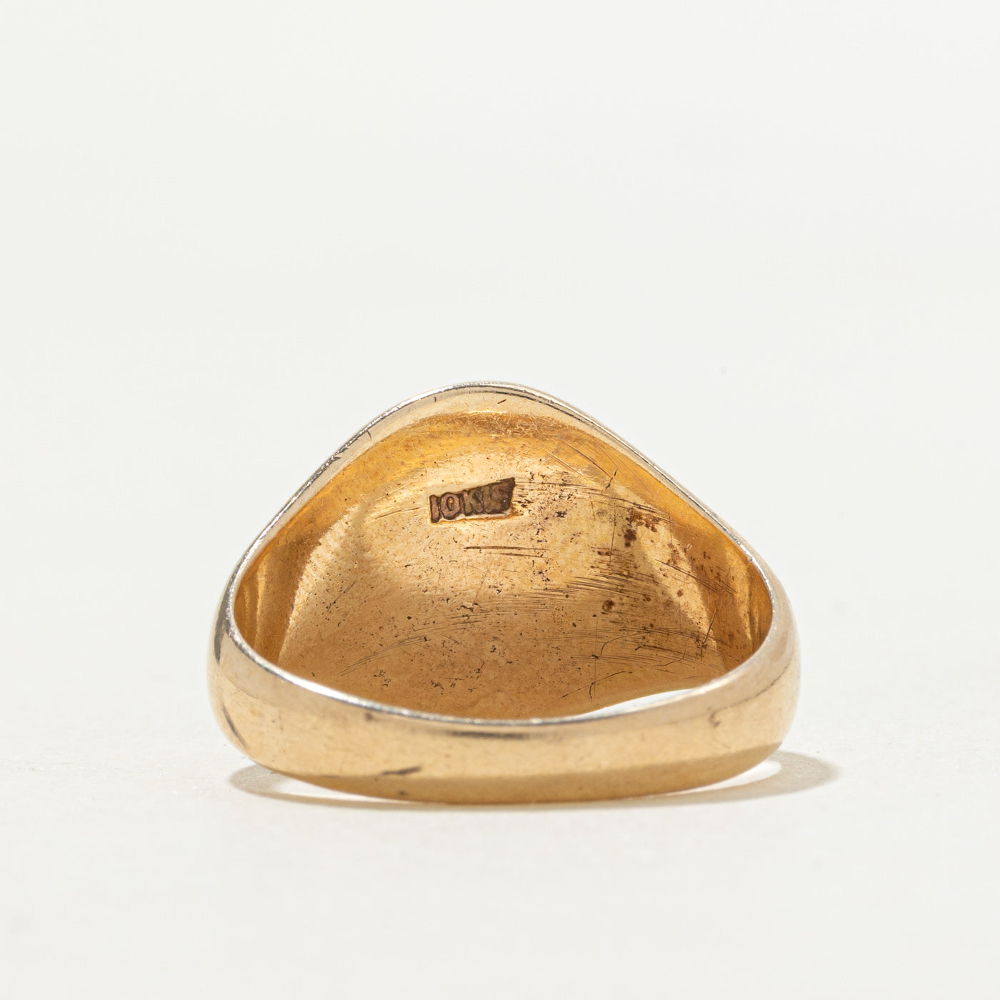 10k Diamond Pegasus Signet Ring | 0.08ctw | SZ 7.5