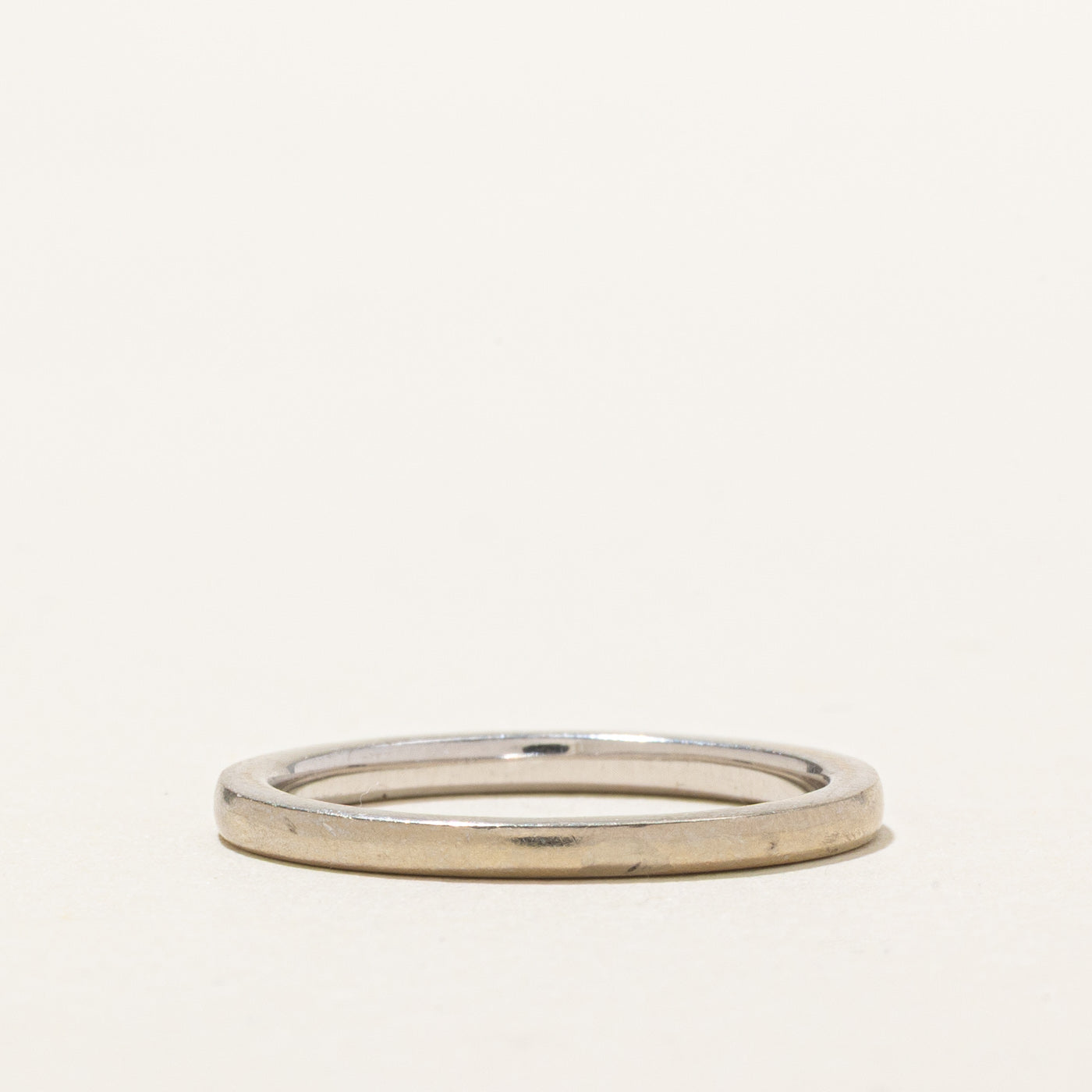 14K White Gold Semi Eternity Diamond Band | SZ 6.75