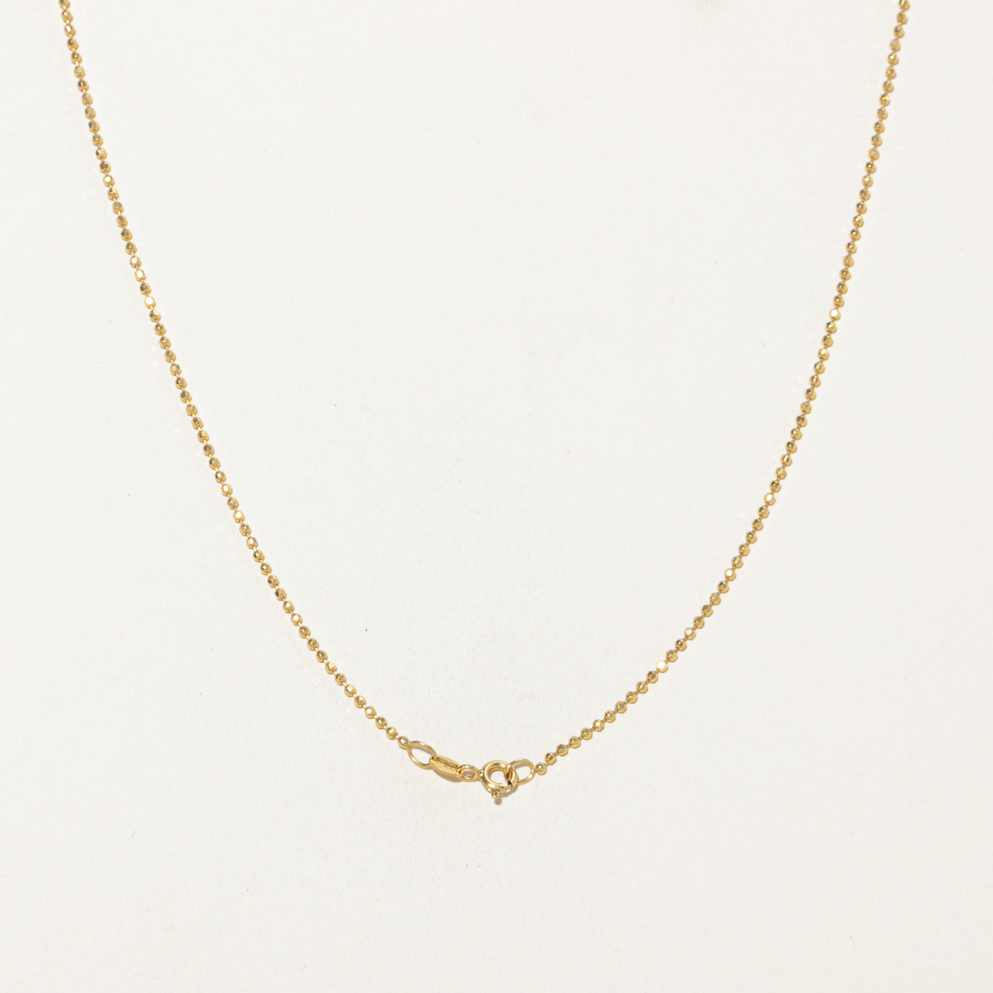 Italian 18k Diamond Cut Beaded Bib Necklace | 17"