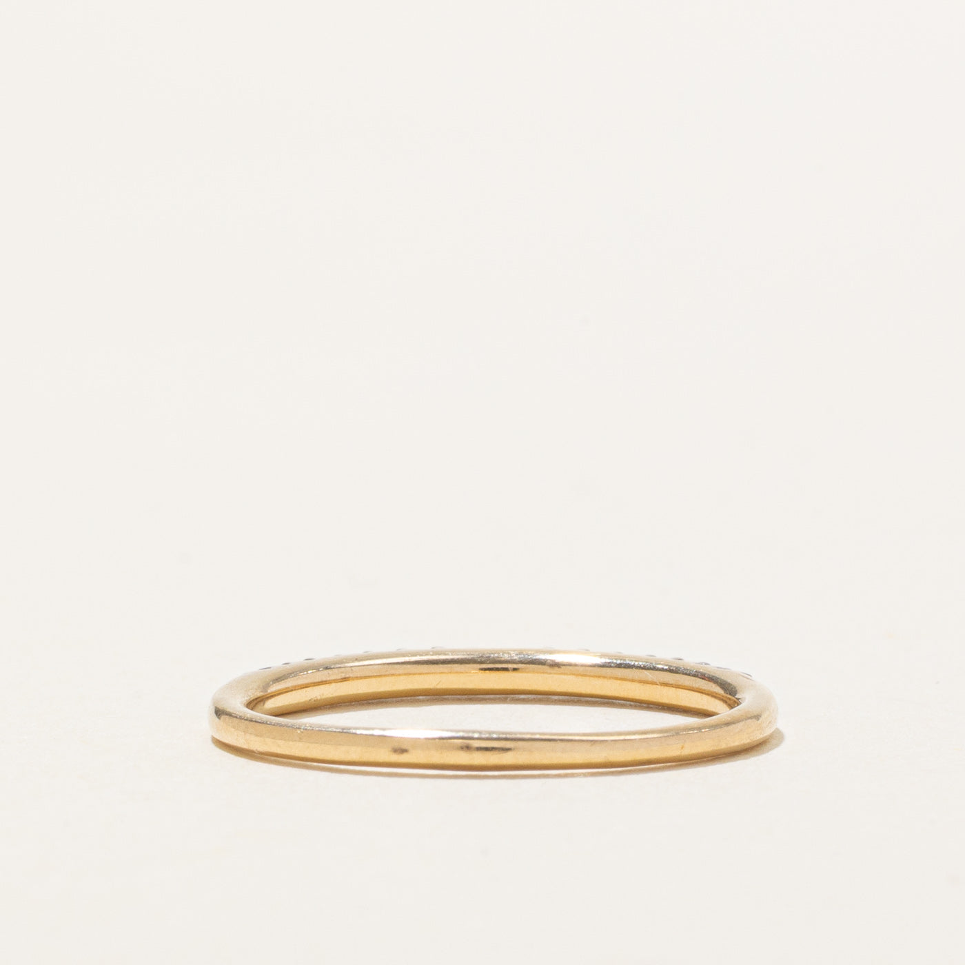 14k Yellow Gold Semi Eternity Diamond Band | SZ 6.0