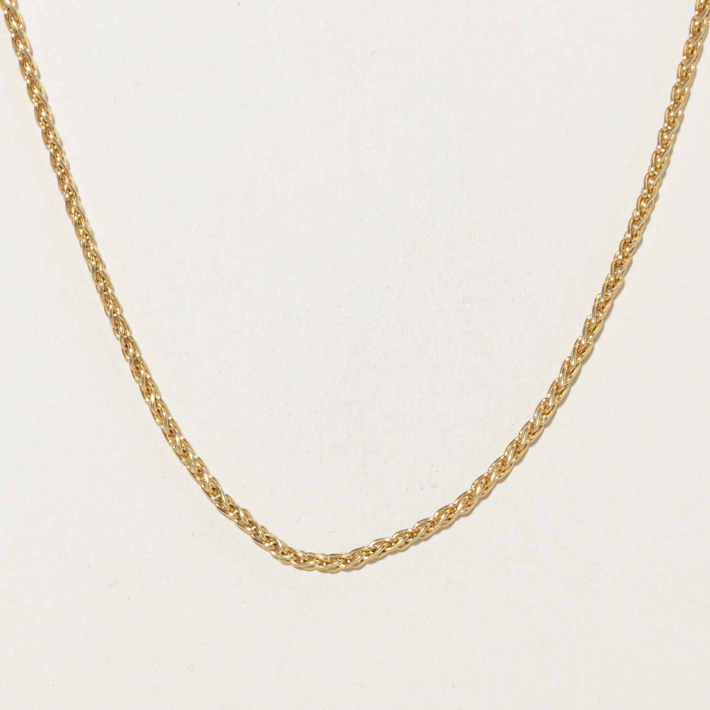 Chaîne blé en or jaune 18 carats | 45,7 cm