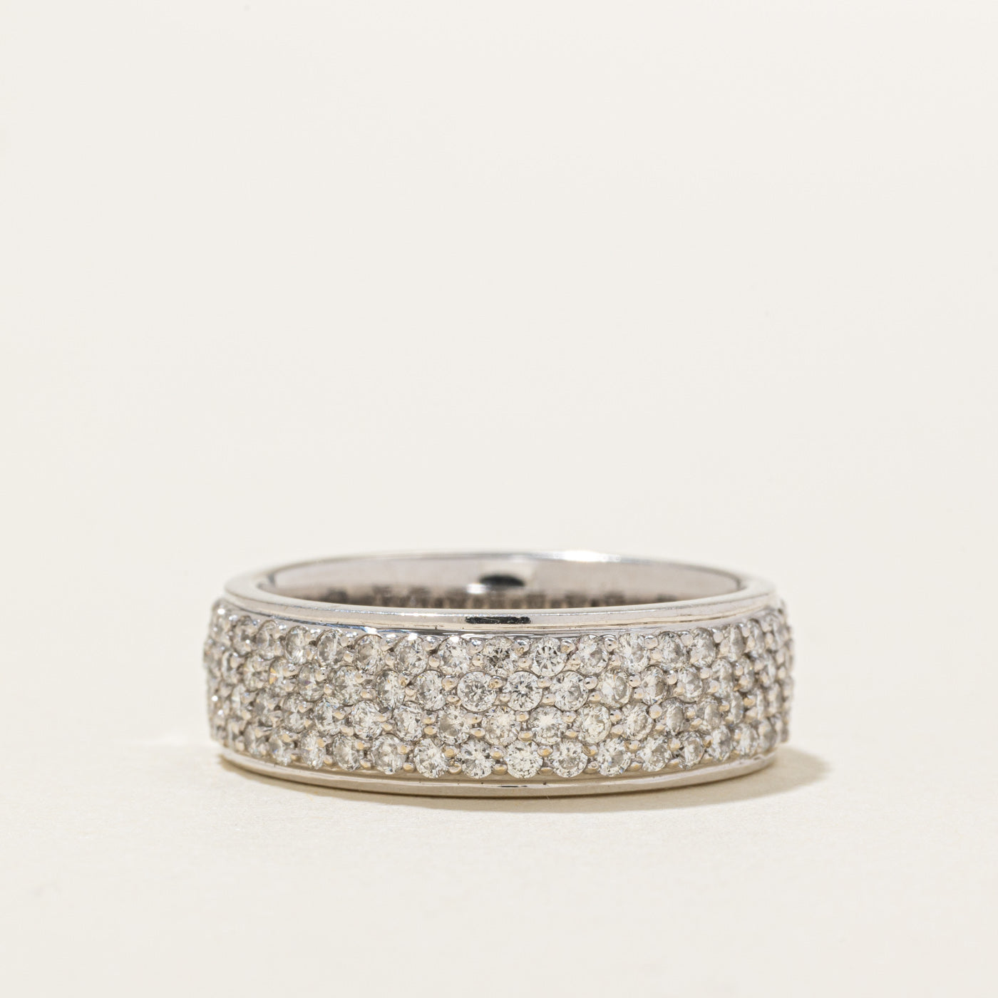 14K Semi Eternity Pavé Set Diamond Band | 0.90ctw | SZ 6.75