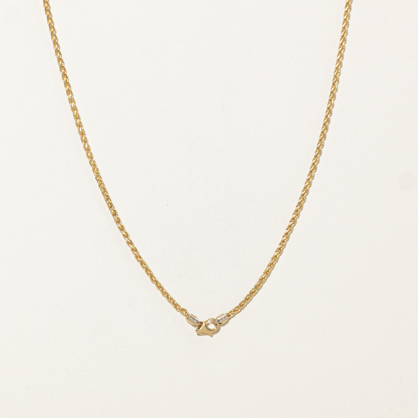 Chaîne blé en or jaune 18 carats | 45,7 cm