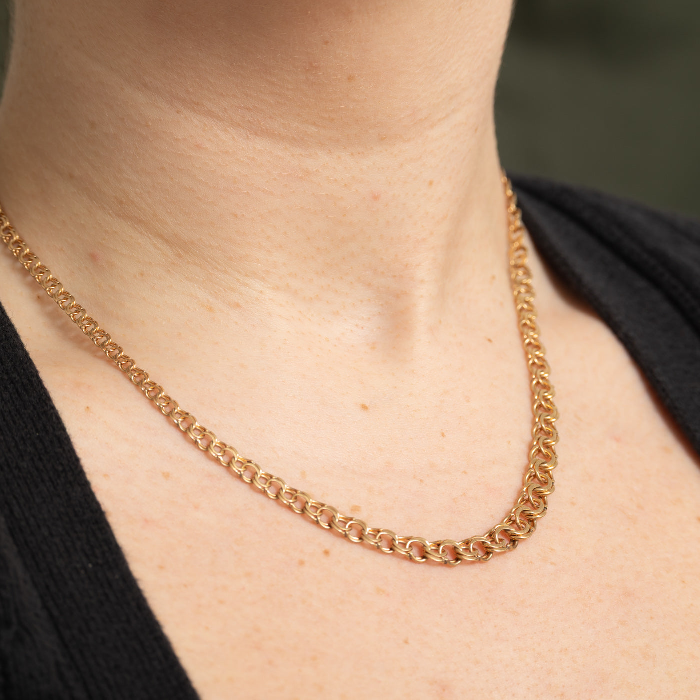 1975 Finnish Hallmarked 14k Double Link Chain | 18"