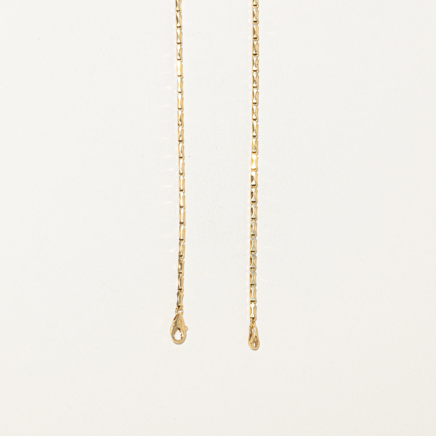 18k Yellow Gold Textured Bead Chain | 21"