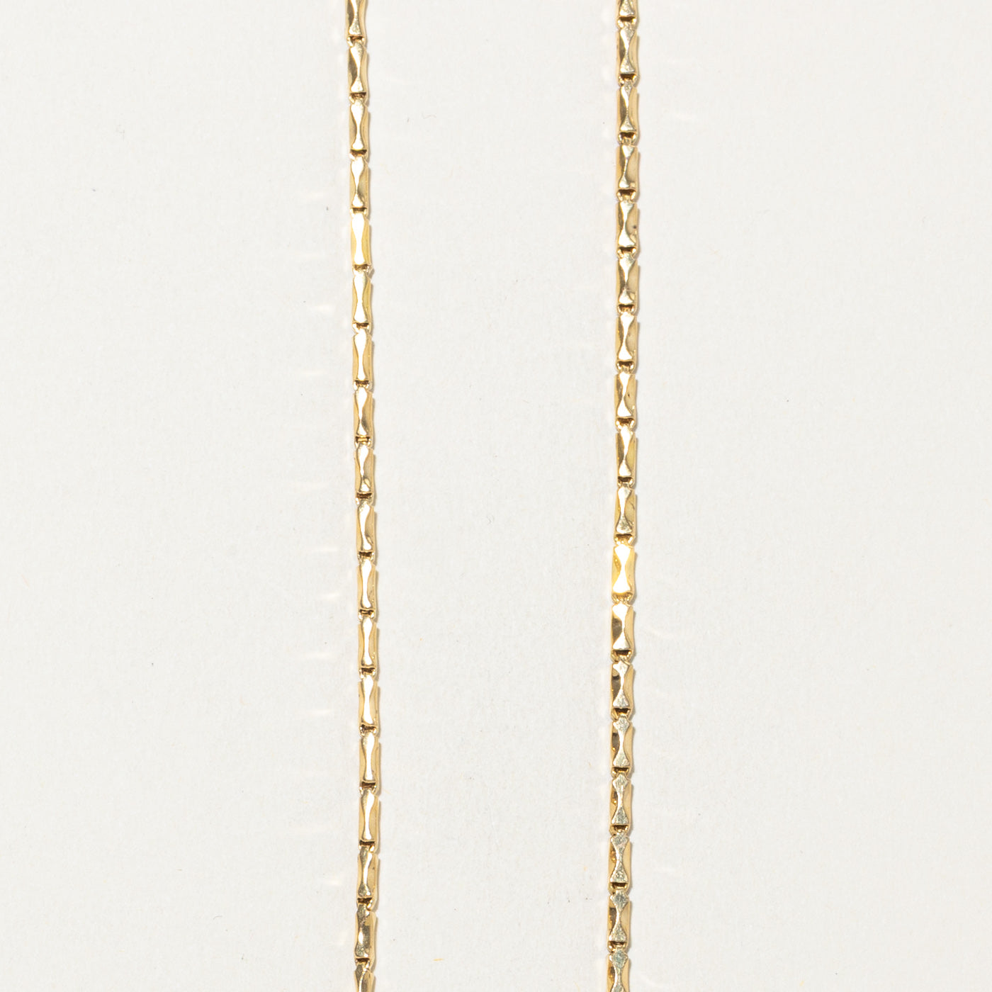 18k Yellow Gold Textured Bead Chain | 21"