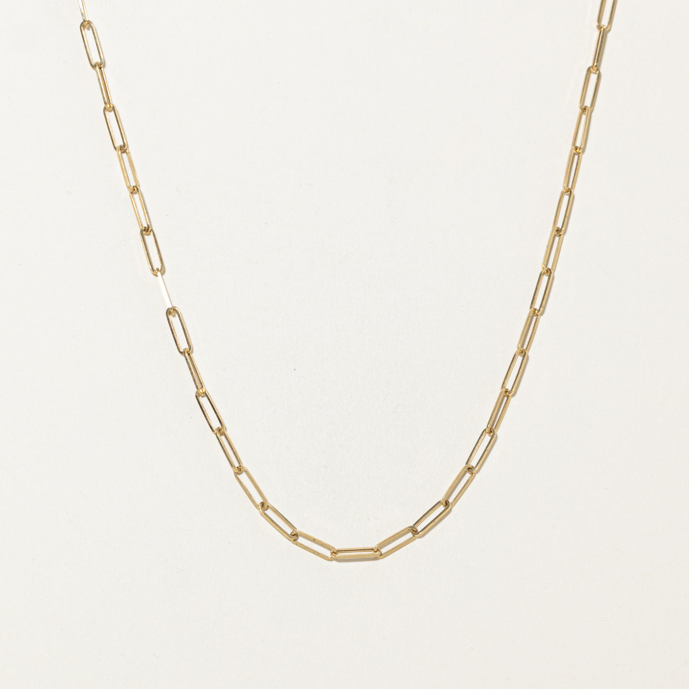 18k Yellow Gold Paperclip Chain | 18"