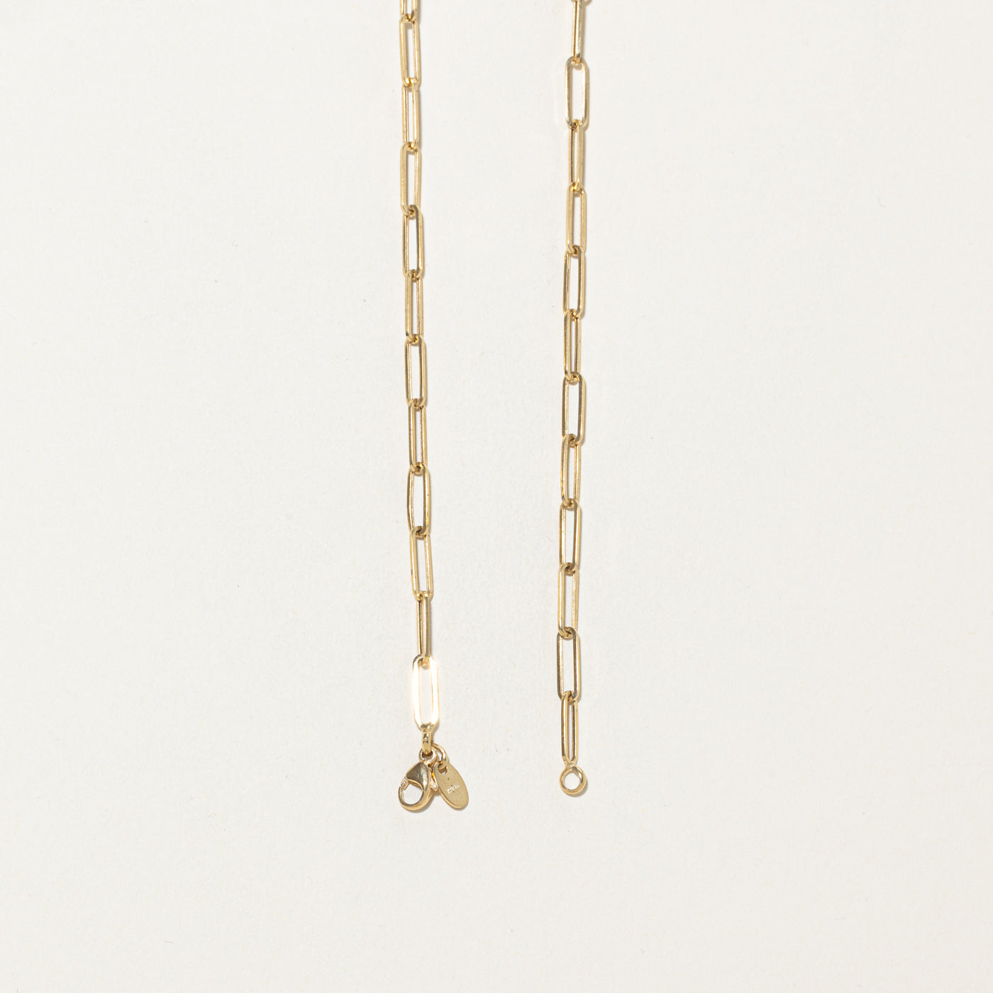 18k Yellow Gold Paperclip Chain | 18"