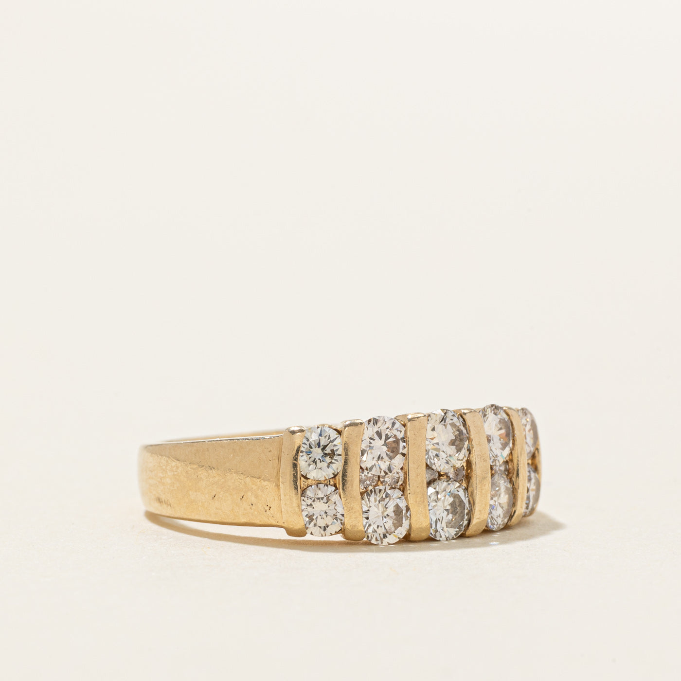 14K Multi Column Diamond Band | 0.96ctw | SZ 7.0