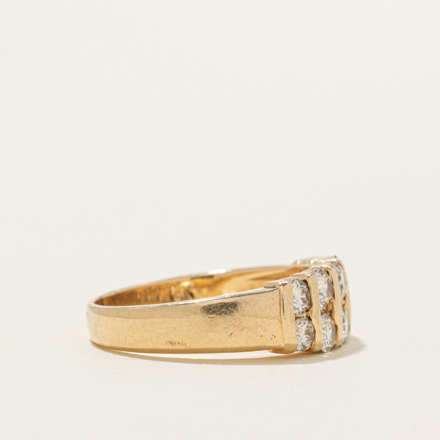 14K Multi Column Diamond Band | 0.96ctw | SZ 7.0