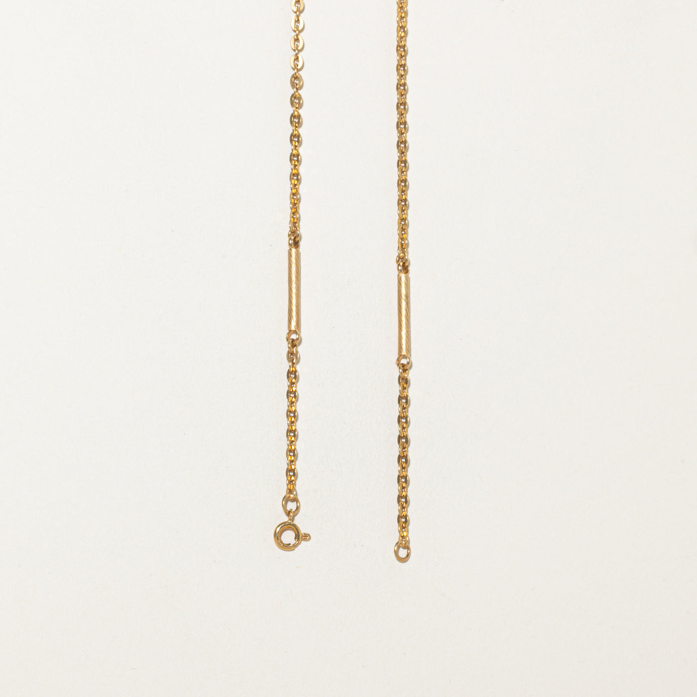 Chaîne à maillons barre en or jaune 18 carats | 40,6 cm