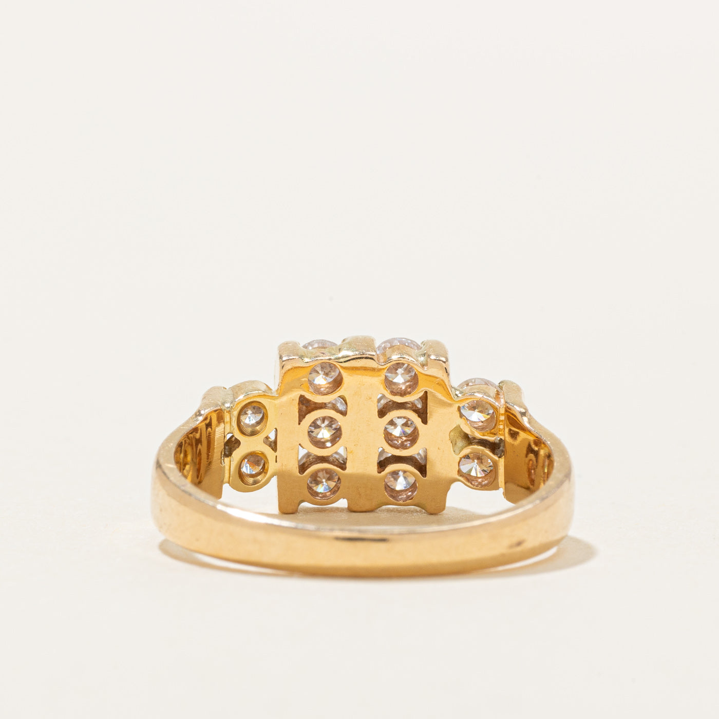 18K Multi Column Diamond Ring | 0.50ctw | SZ 6.5