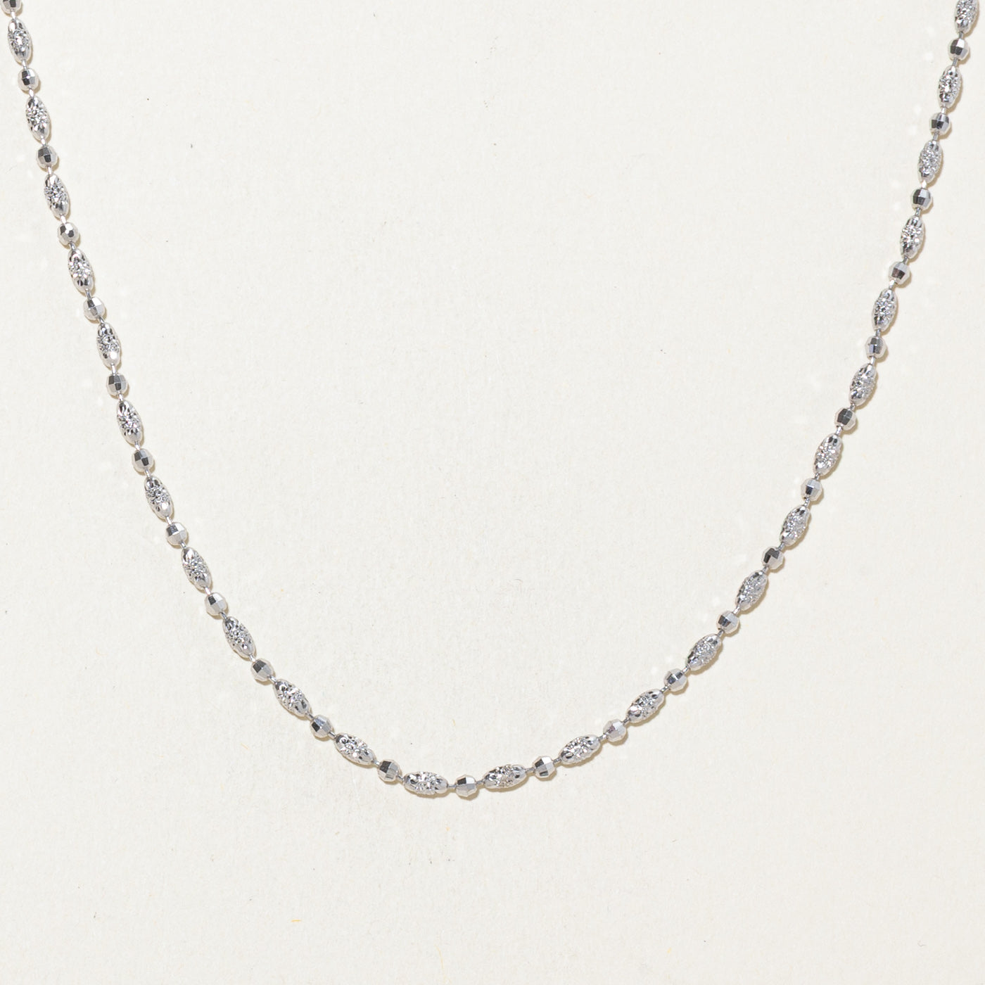 Italian 18k Diamond Cut Bead Chain | 15"