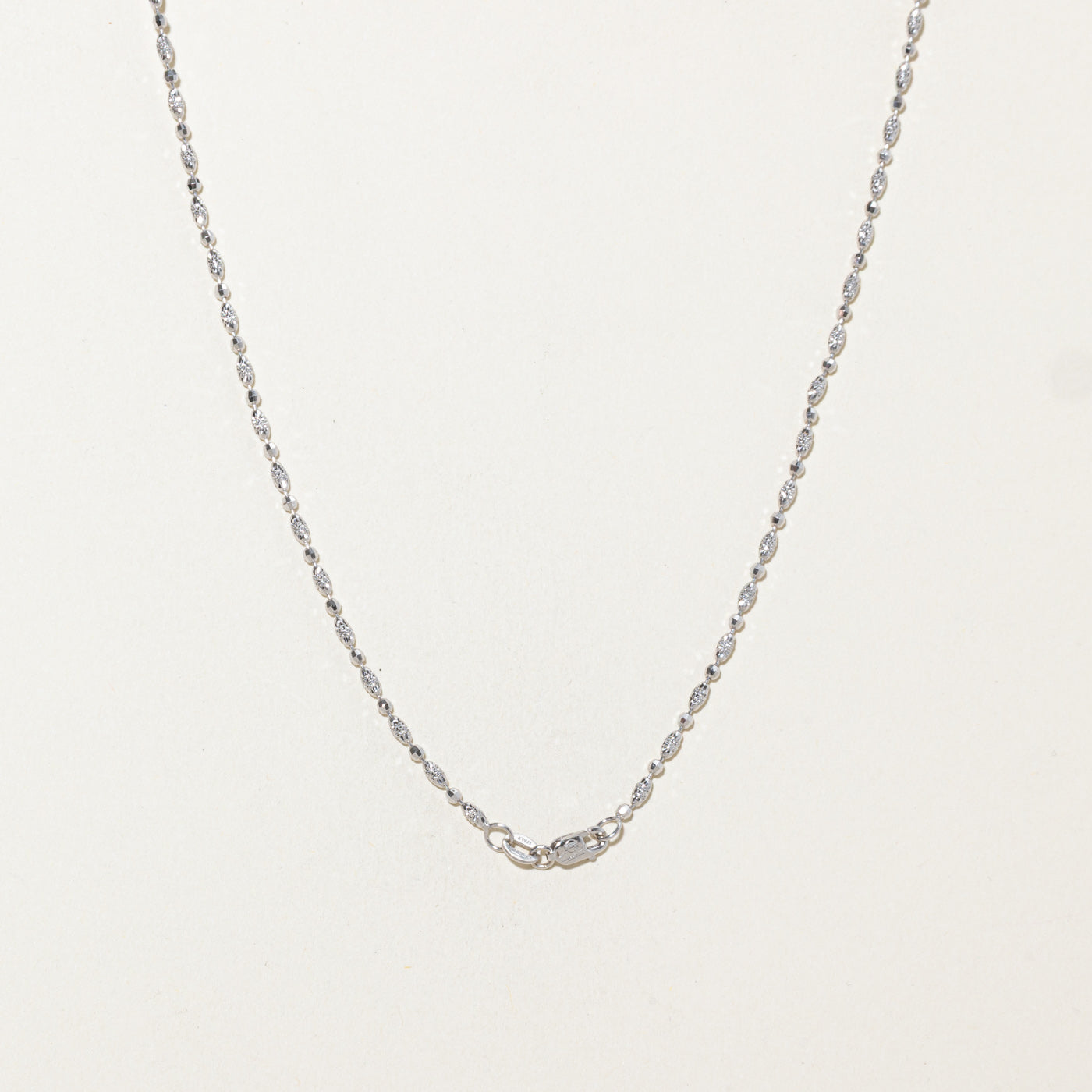 Italian 18k Diamond Cut Bead Chain | 15"