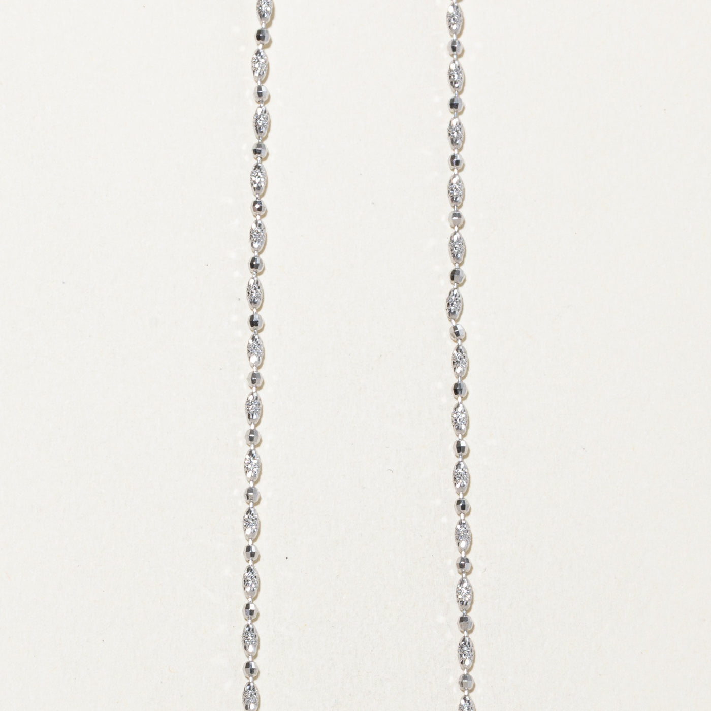 Italian 18k Diamond Cut Bead Chain | 15"