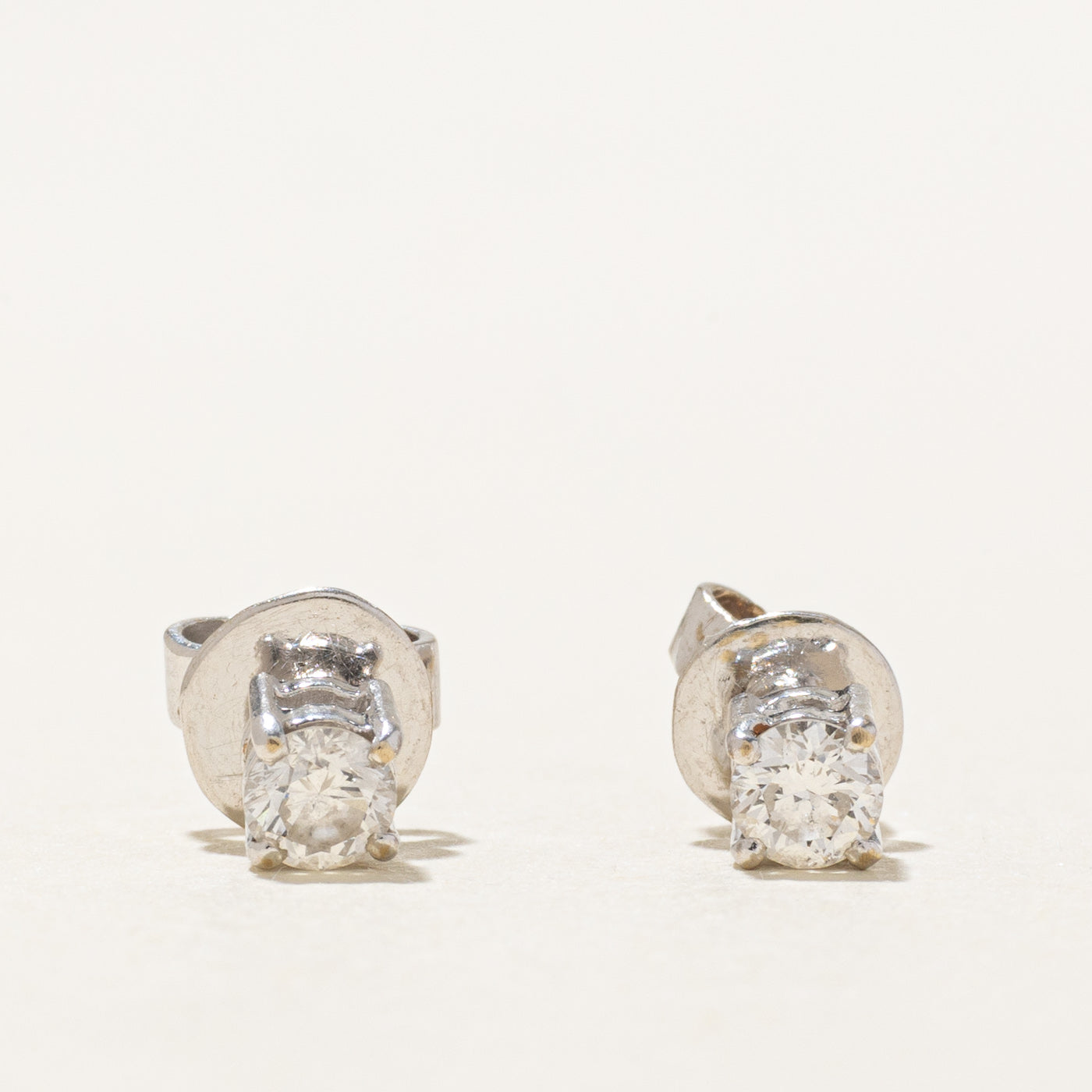 18k White Gold Diamond Stud Earrings | 0.30ctw
