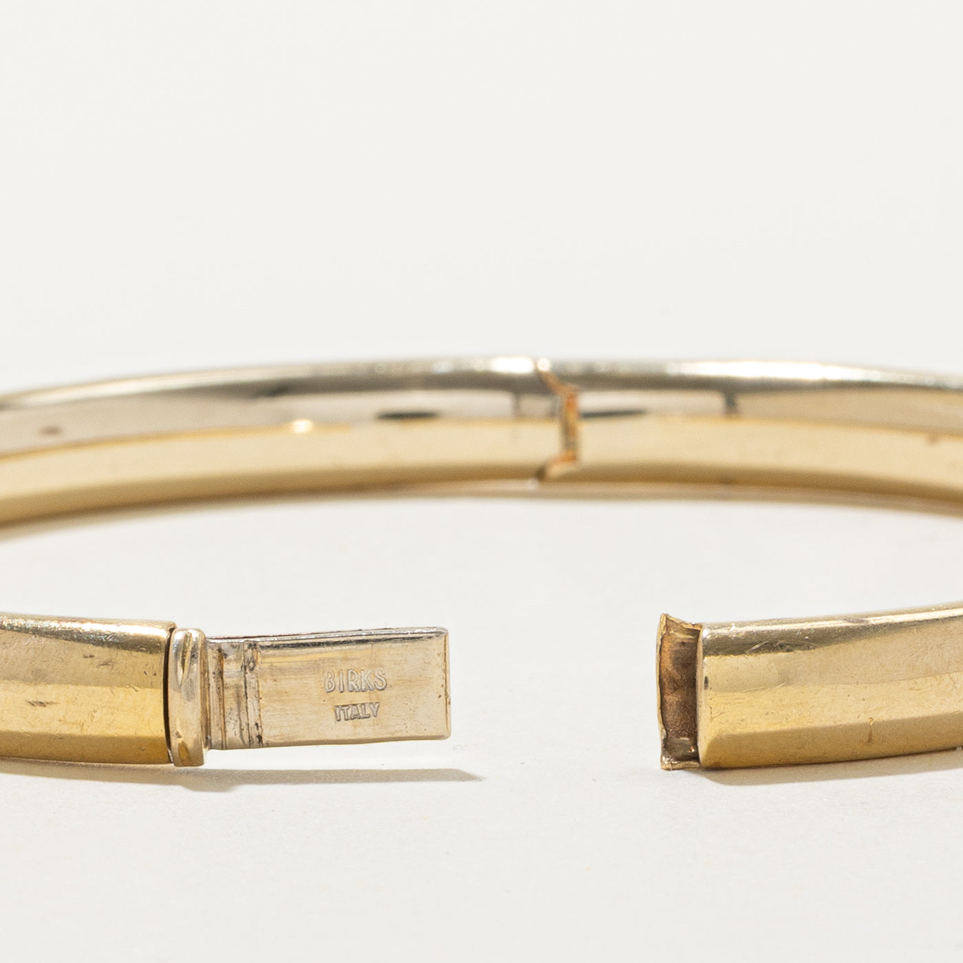 Bracelet jonc « Birks » en or jaune 14 carats | 18 cm