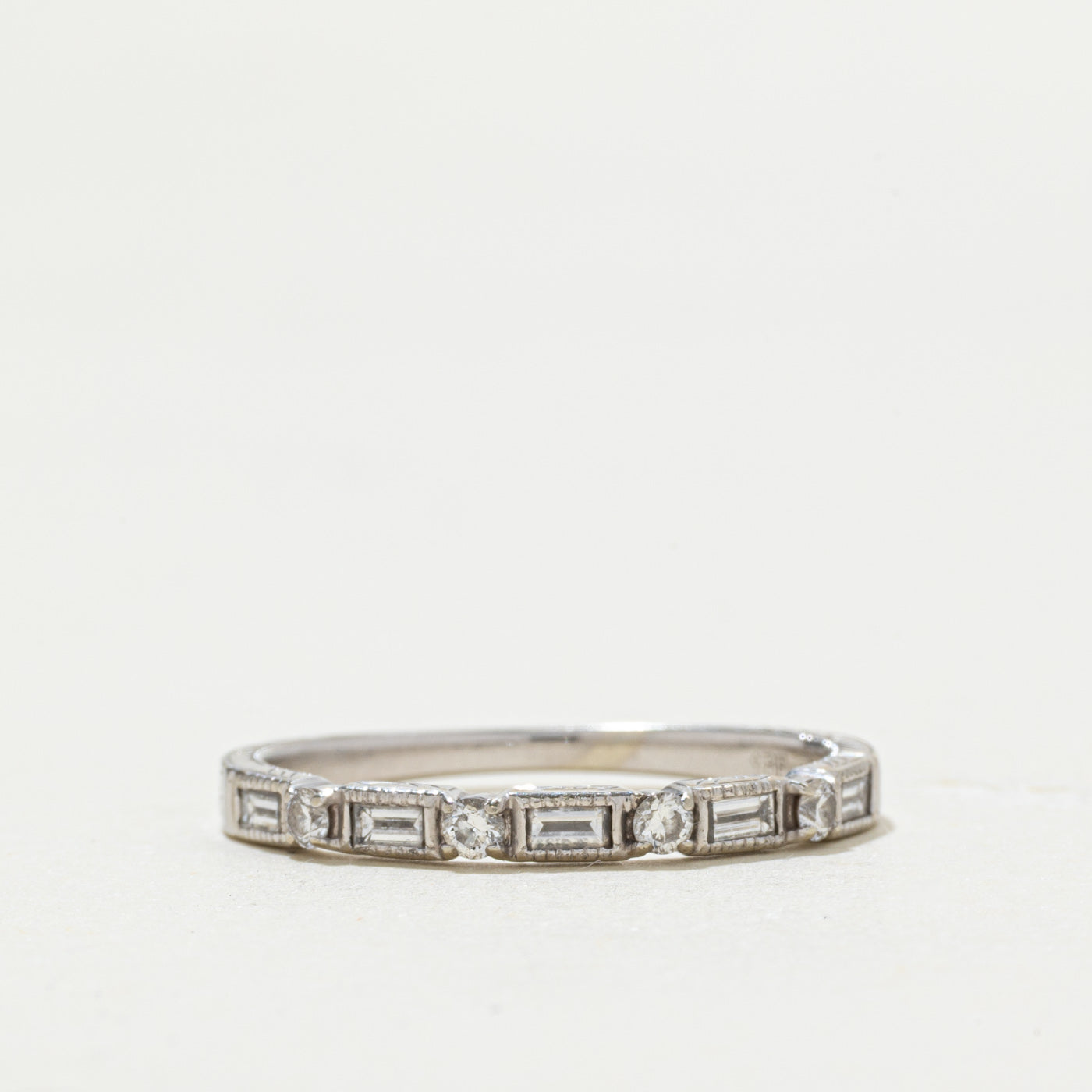 18k Mixed Cut Semi Eternity Diamond Band | 0.27ctw | SZ 8