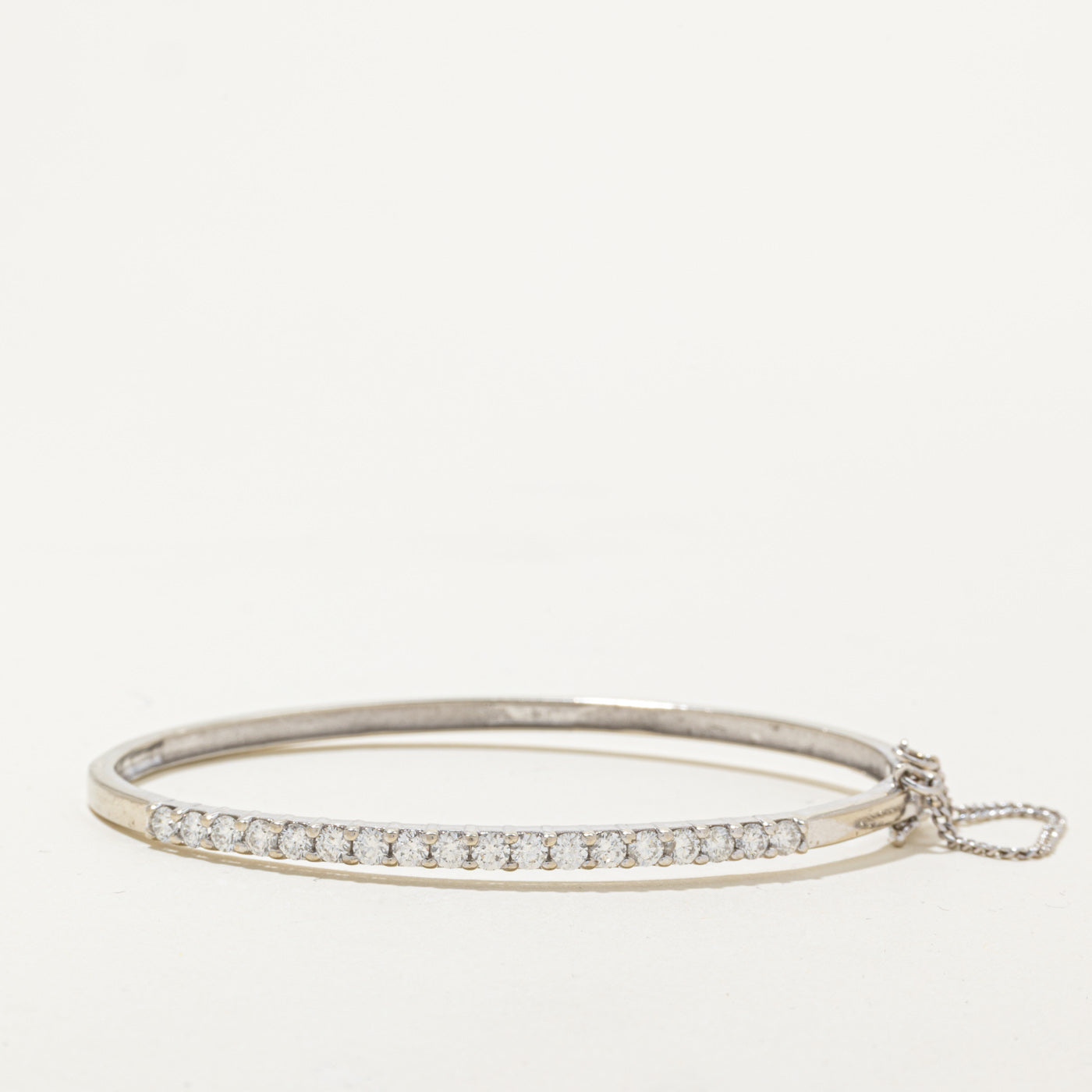 Semi Eternity Diamond Bangle Bracelet | 1.62ctw | 7"