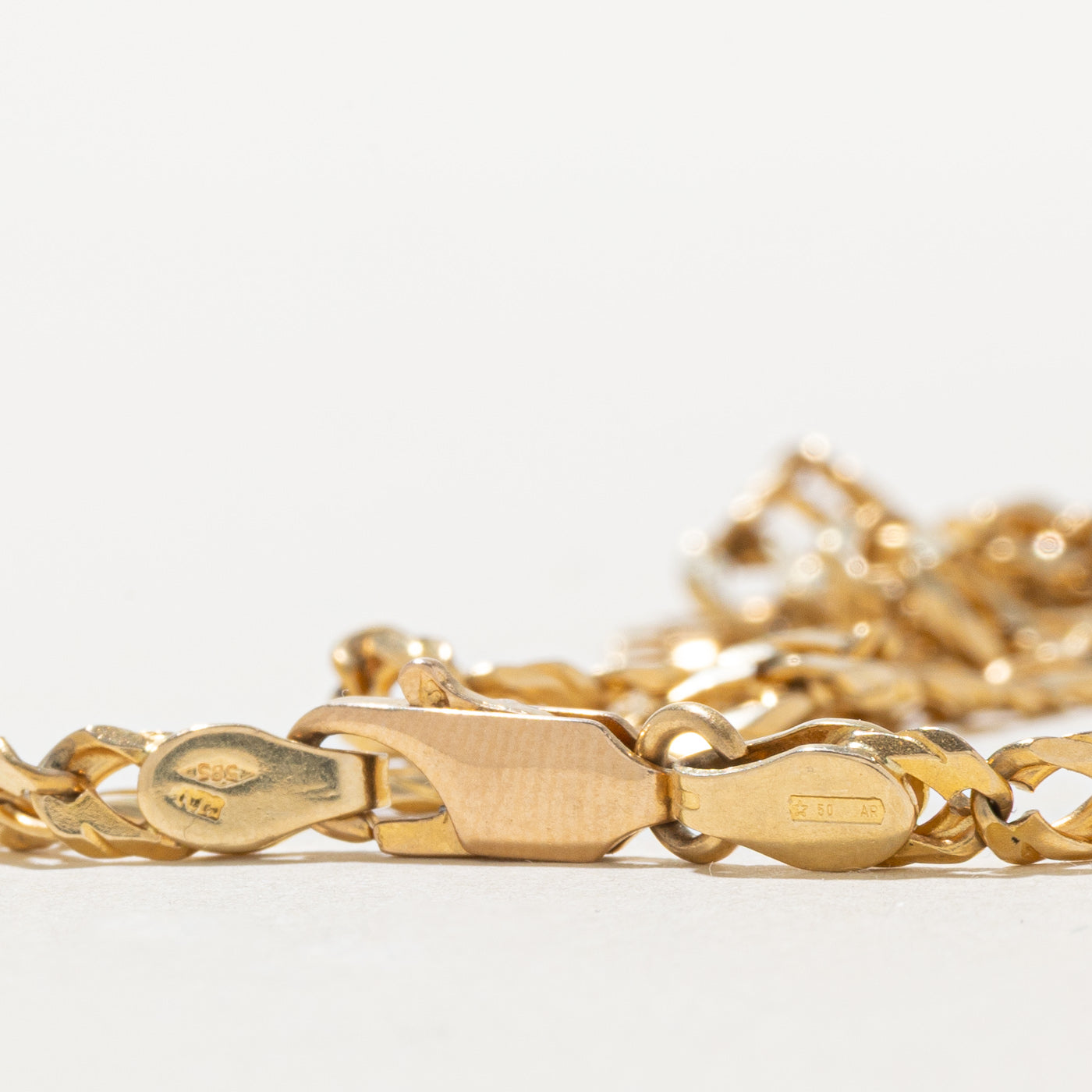 Italian 14k Yellow Gold Curb Link Chain | 21"