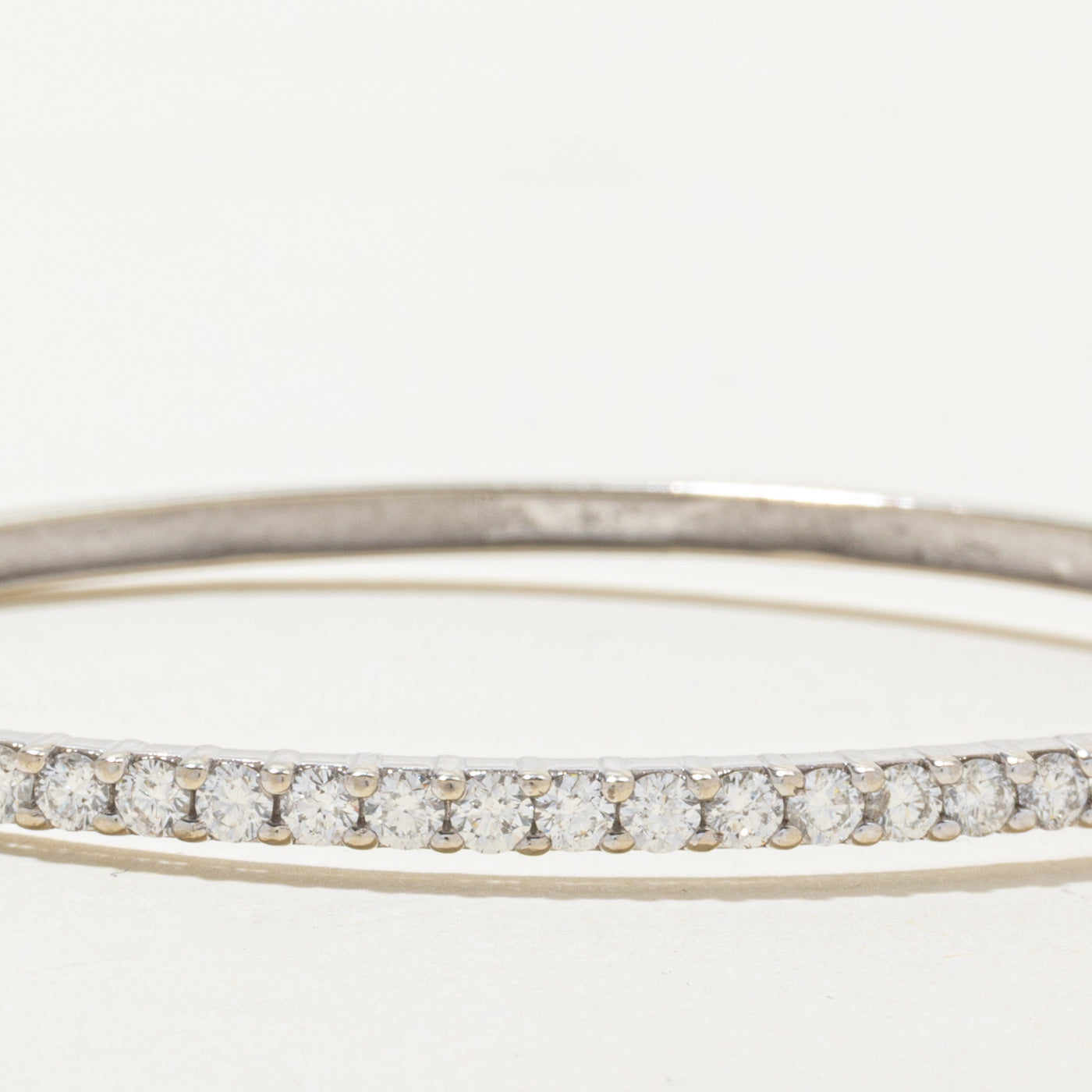 Semi Eternity Diamond Bangle Bracelet | 1.62ctw | 7"
