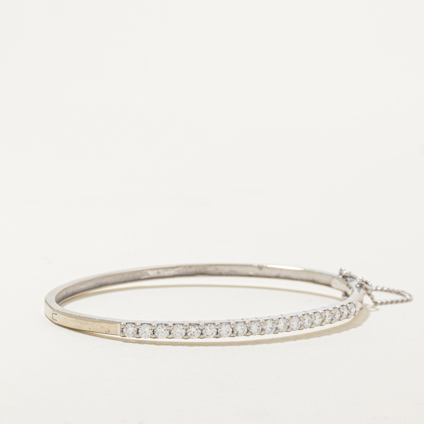 Semi Eternity Diamond Bangle Bracelet | 1.62ctw | 7"