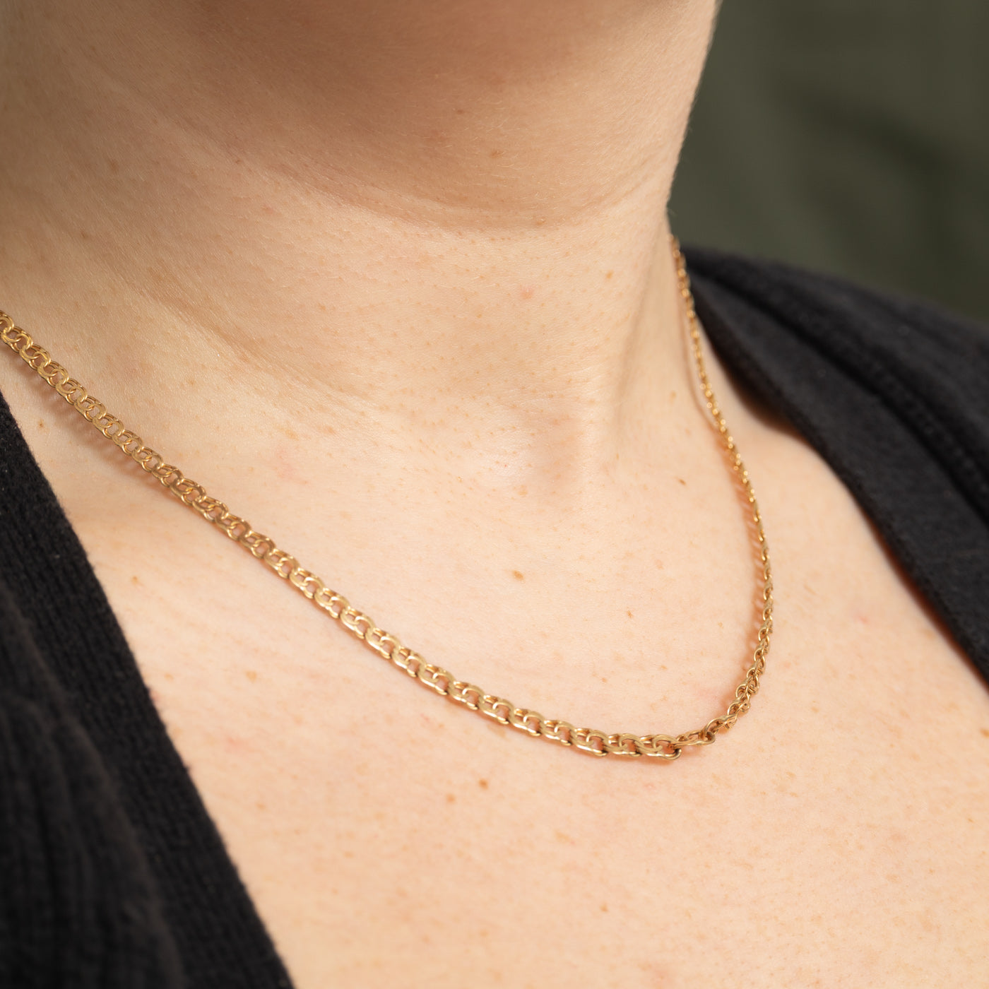 1959 Stockholm 18k Yellow Gold Double Link Chain | 16"