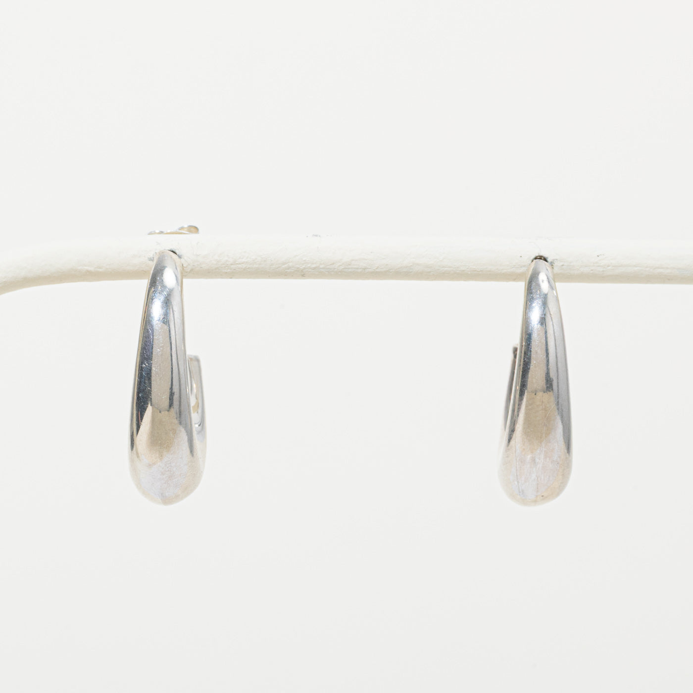 'Tiffany & Co.' Sterling Silver Half Hoop Earrings