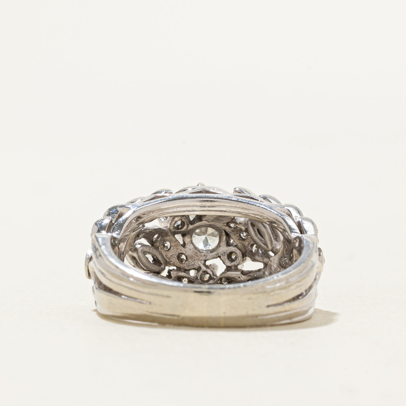 14k Diamond Accented Floral Design Ring | 0.67ctw | SZ 6.5