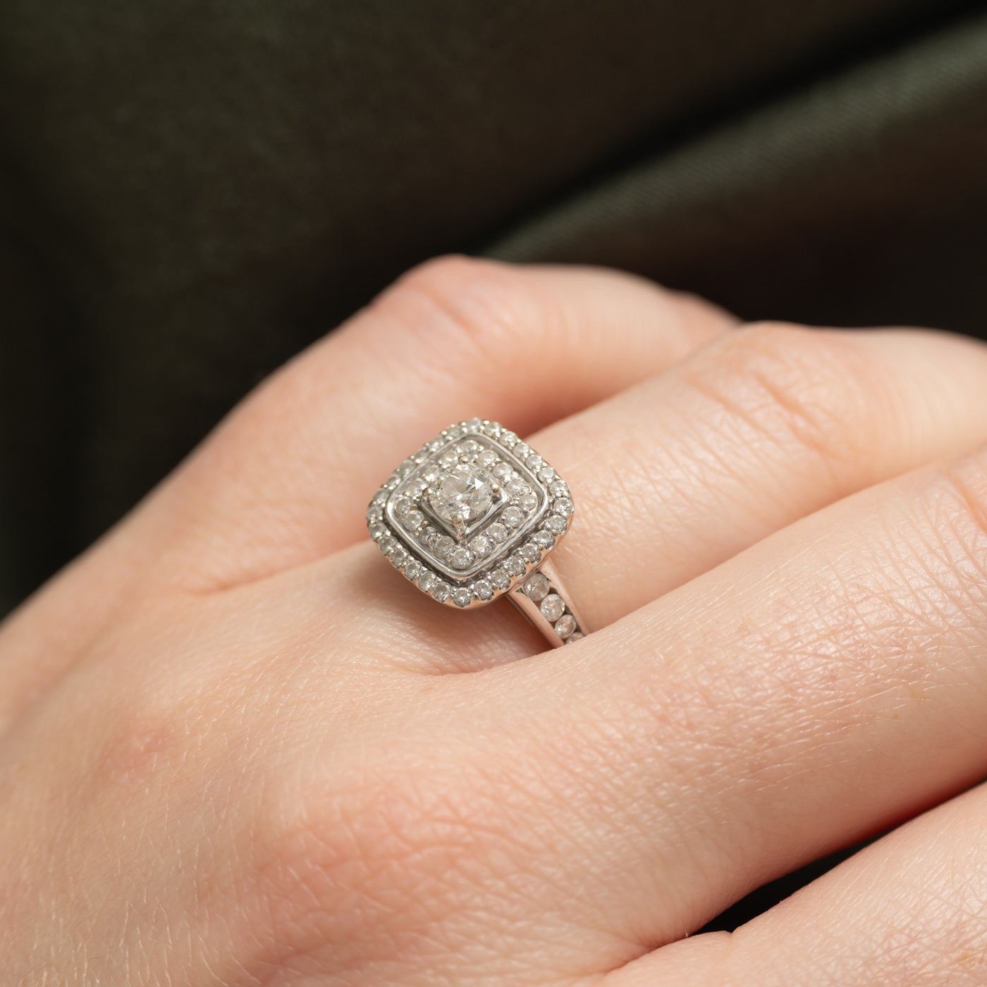 14k Diamond Double Halo Ring | 0.62ctw | SZ 4.5