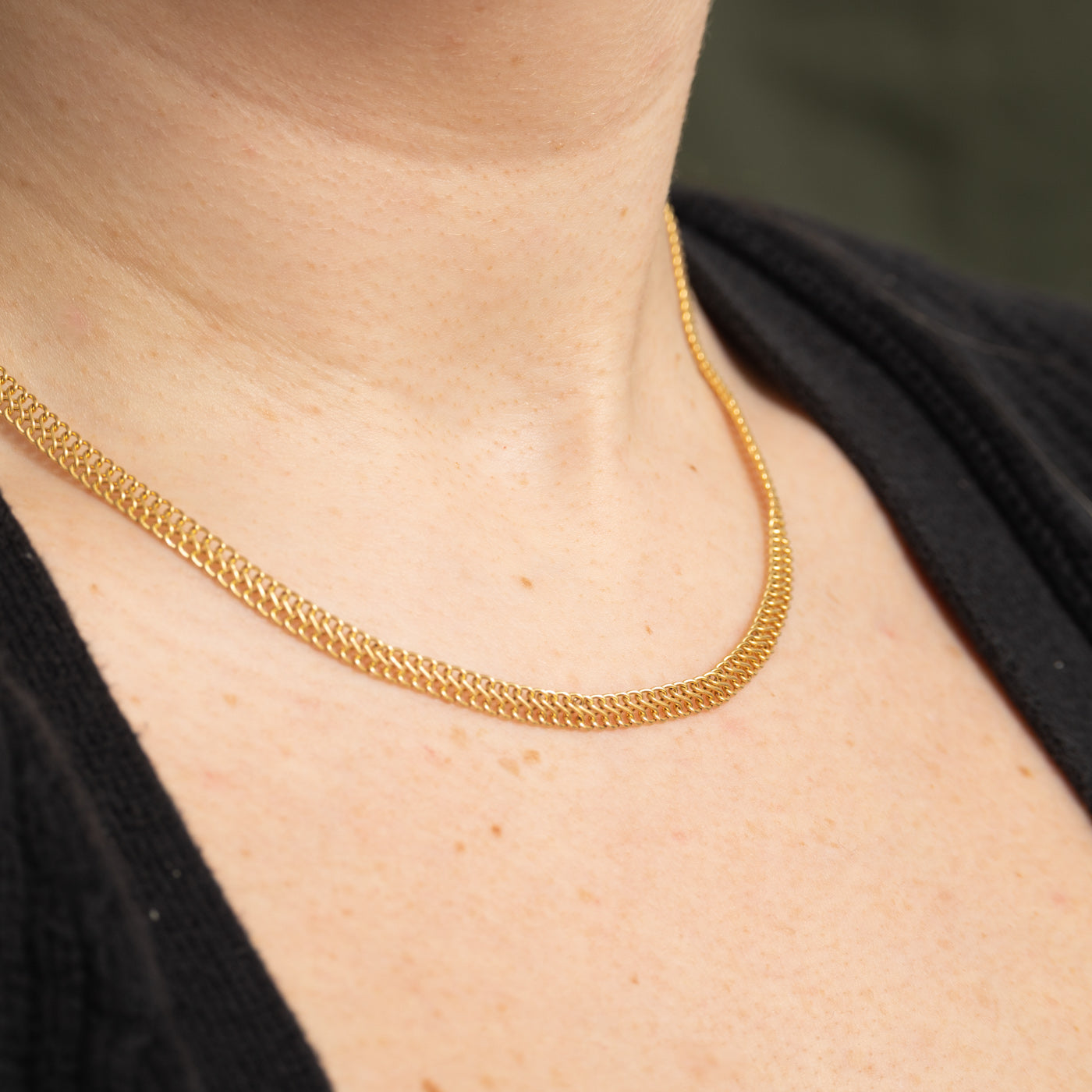 14k Yellow Gold Double Link Chain | 17"