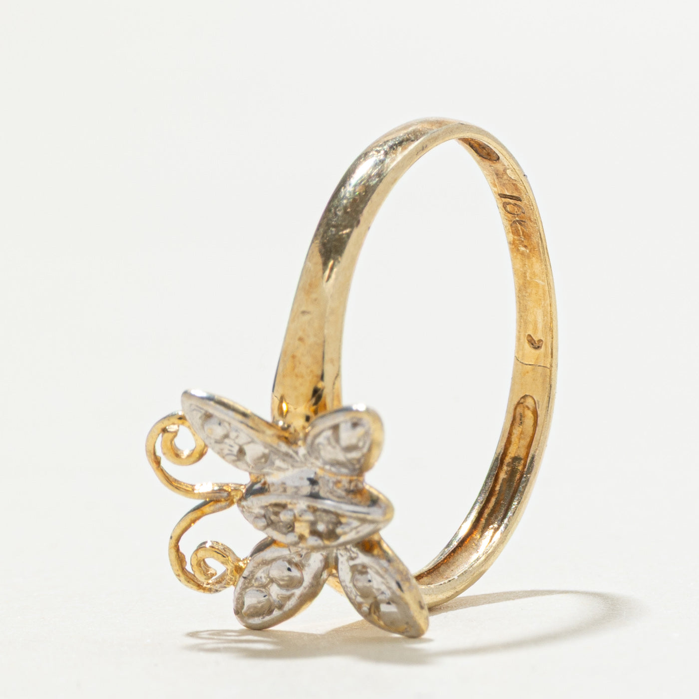 10k Diamond Butterfly Ring | SZ 6