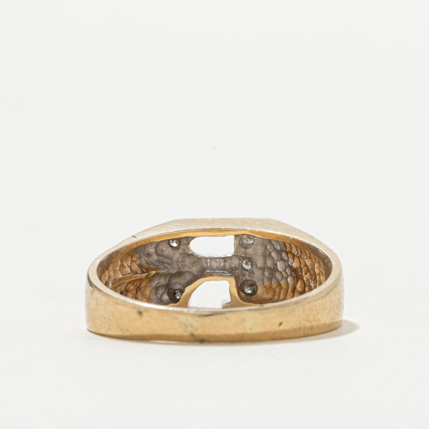 10k Diamond "R" Initial Ring | SZ 8