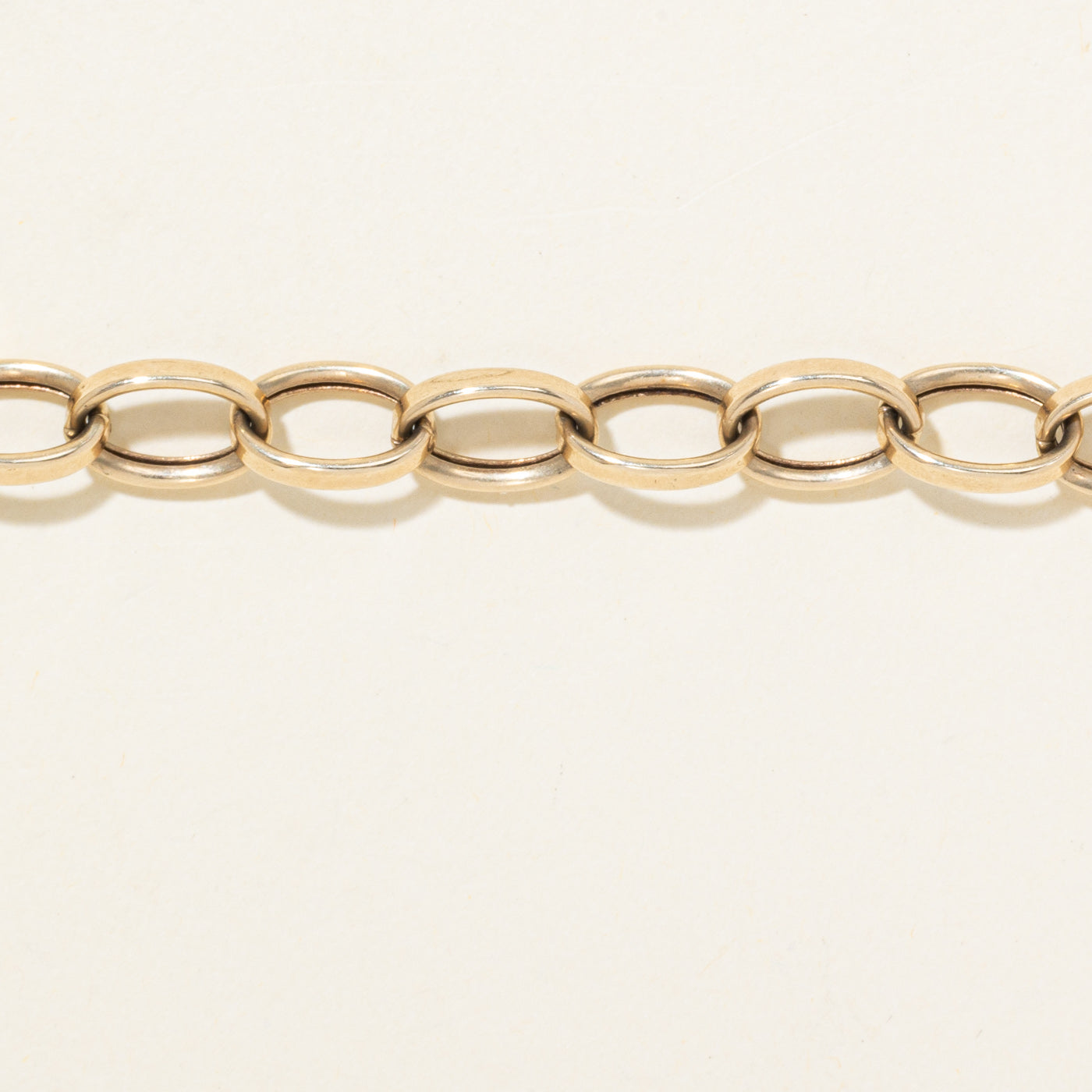 10k Yellow Gold Heart Charm Cable Link Bracelet | 7.5"