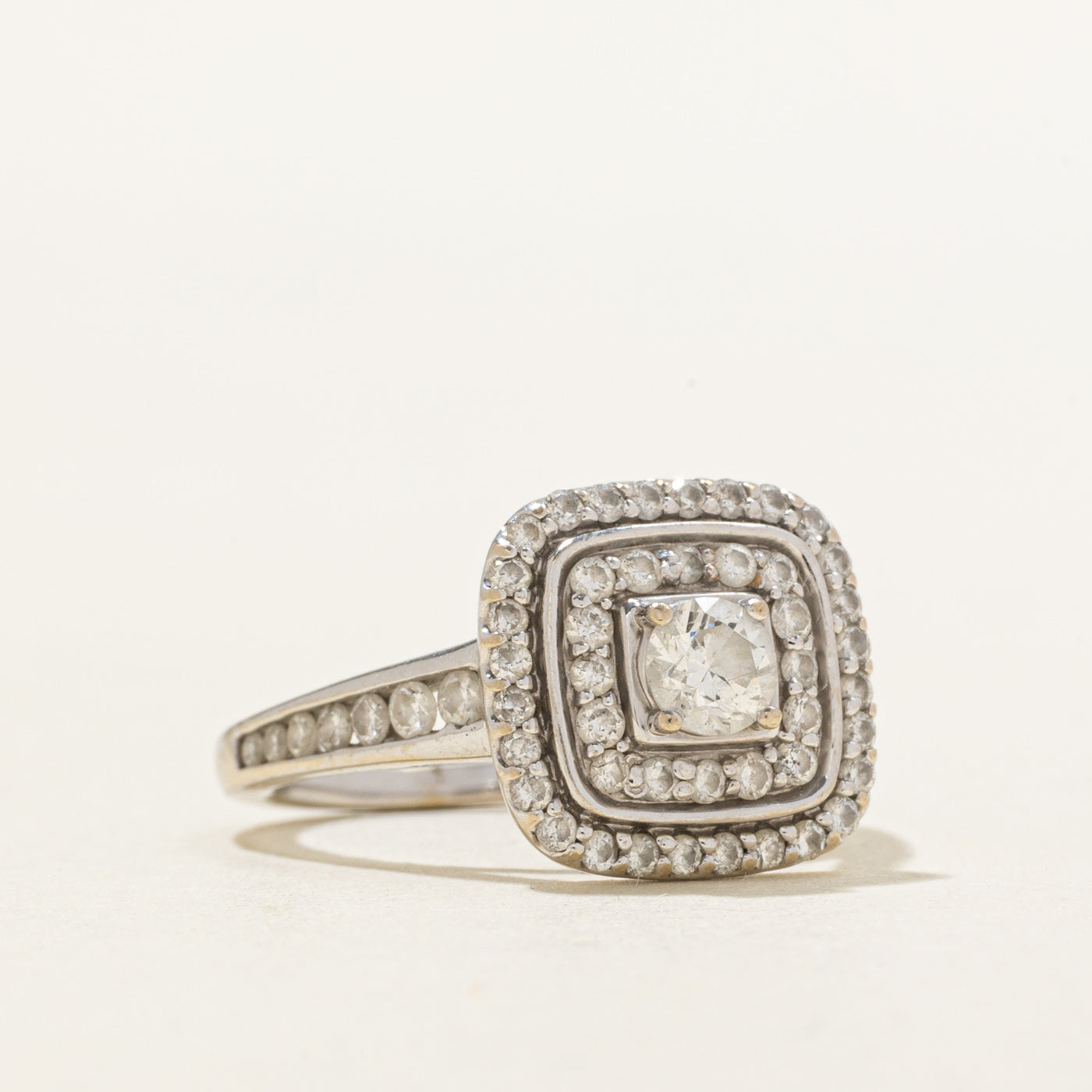 14k Diamond Double Halo Ring | 0.62ctw | SZ 4.5