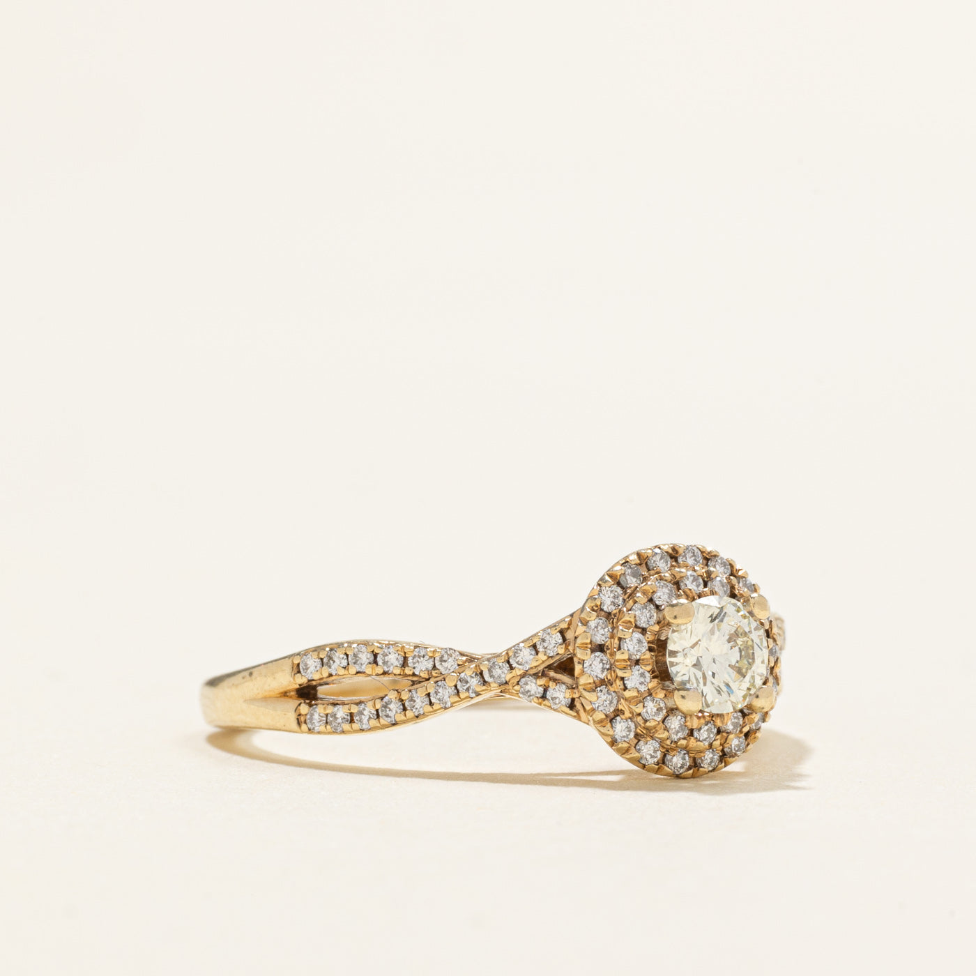 10K Diamond Double Halo Ring | 0.29ctw | SZ 6.5