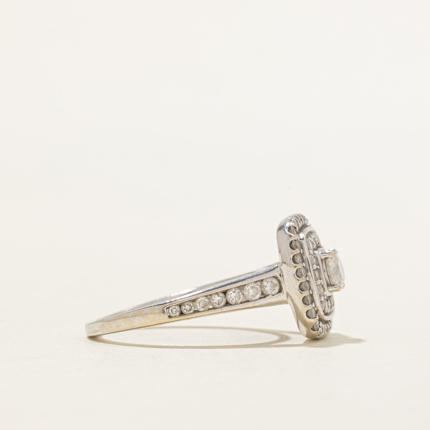 14k Diamond Double Halo Ring | 0.62ctw | SZ 4.5