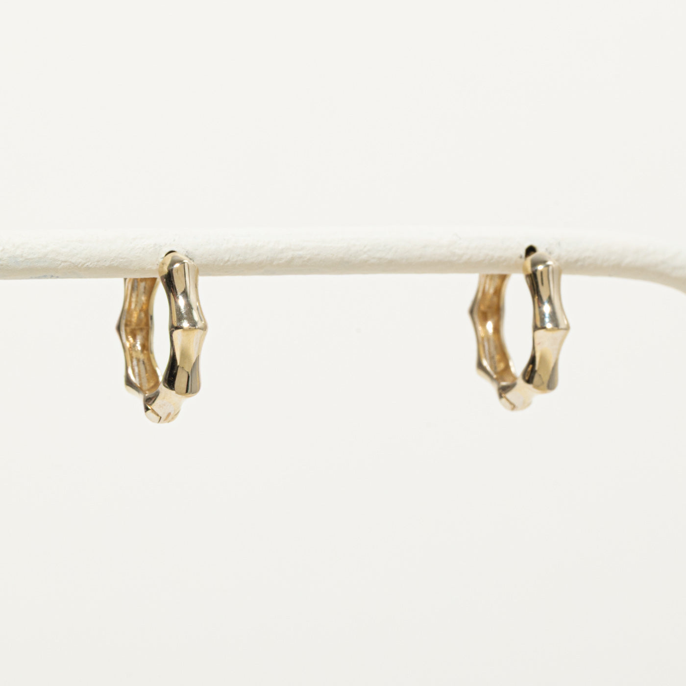 '100 Ways' 10k Textured Huggie Earrings